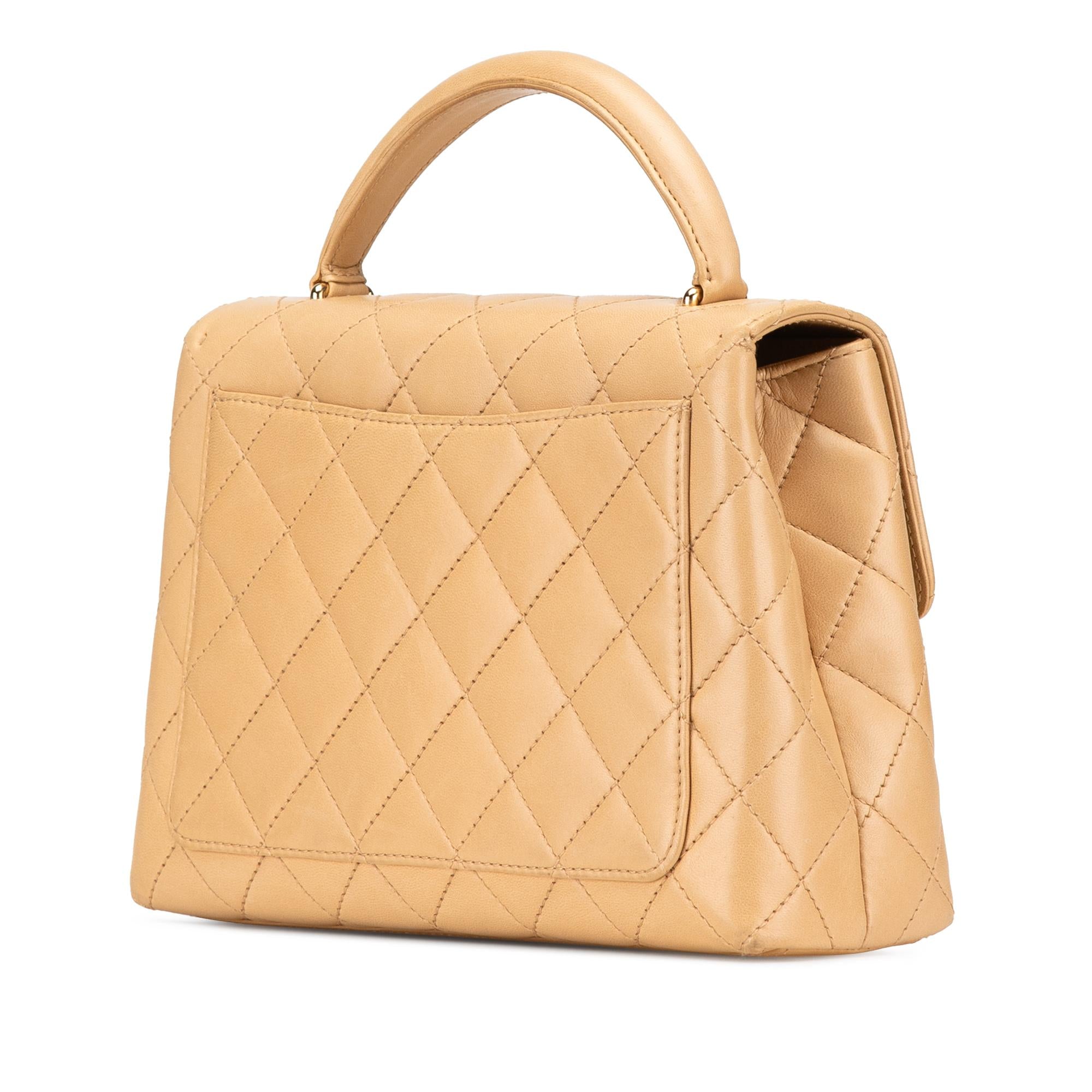 Chanel Medium Lambskin Kelly Top Handle Bag