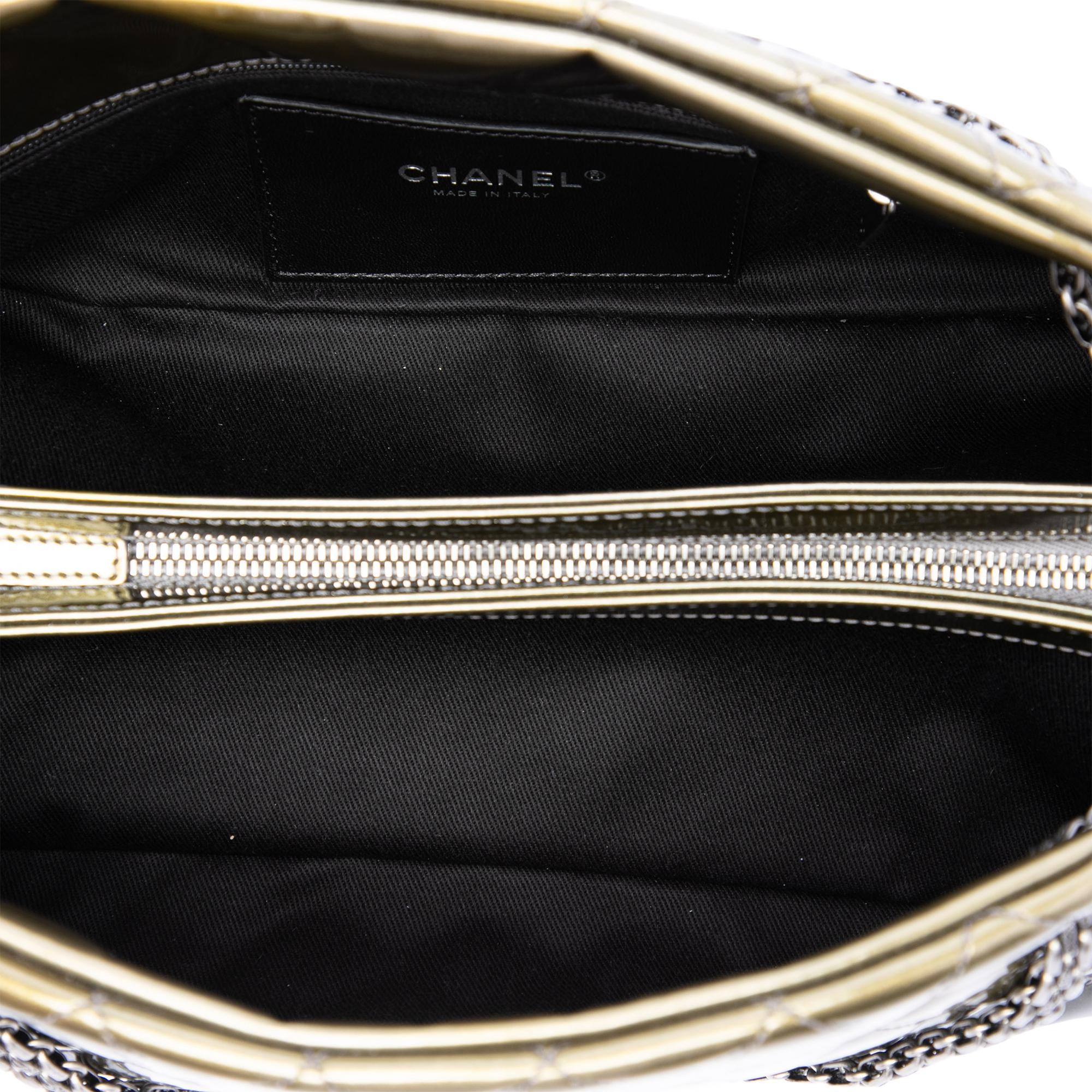 Chanel Medium Patent Ombre Just Mademoiselle Bowling Bag