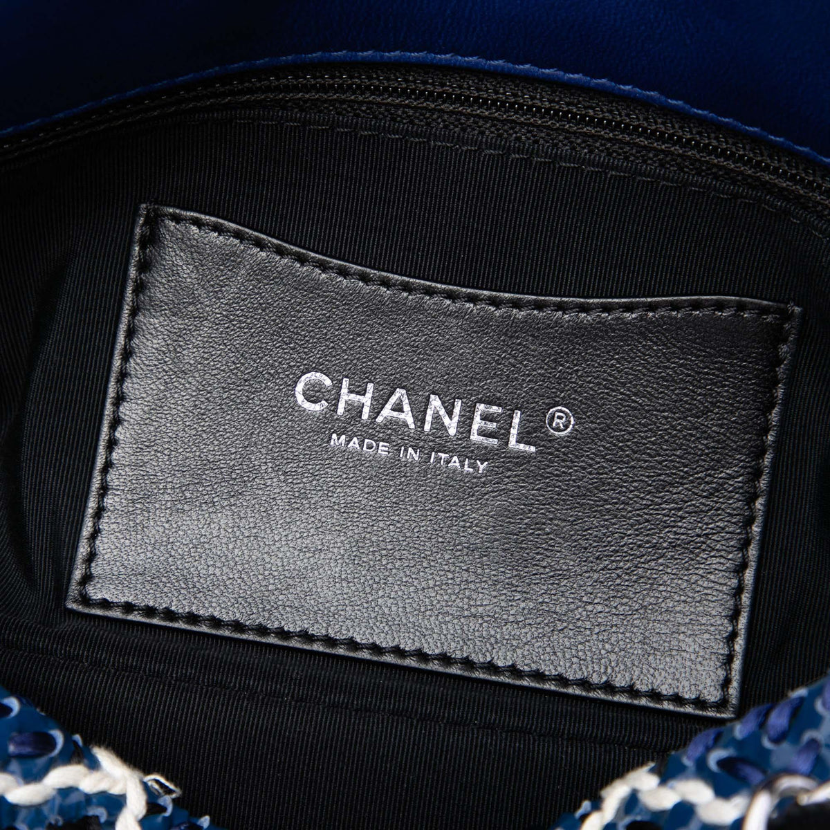 Chanel Medium Patent Stitch Just Mademoiselle Bowling Bag