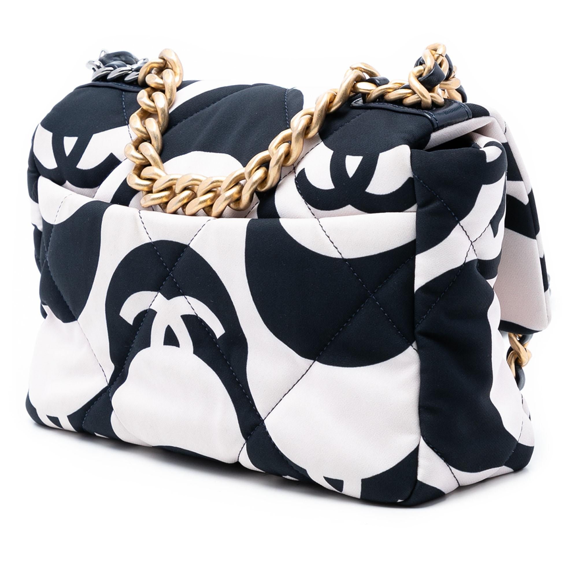 Chanel Medium Printed Silk 19 Flap