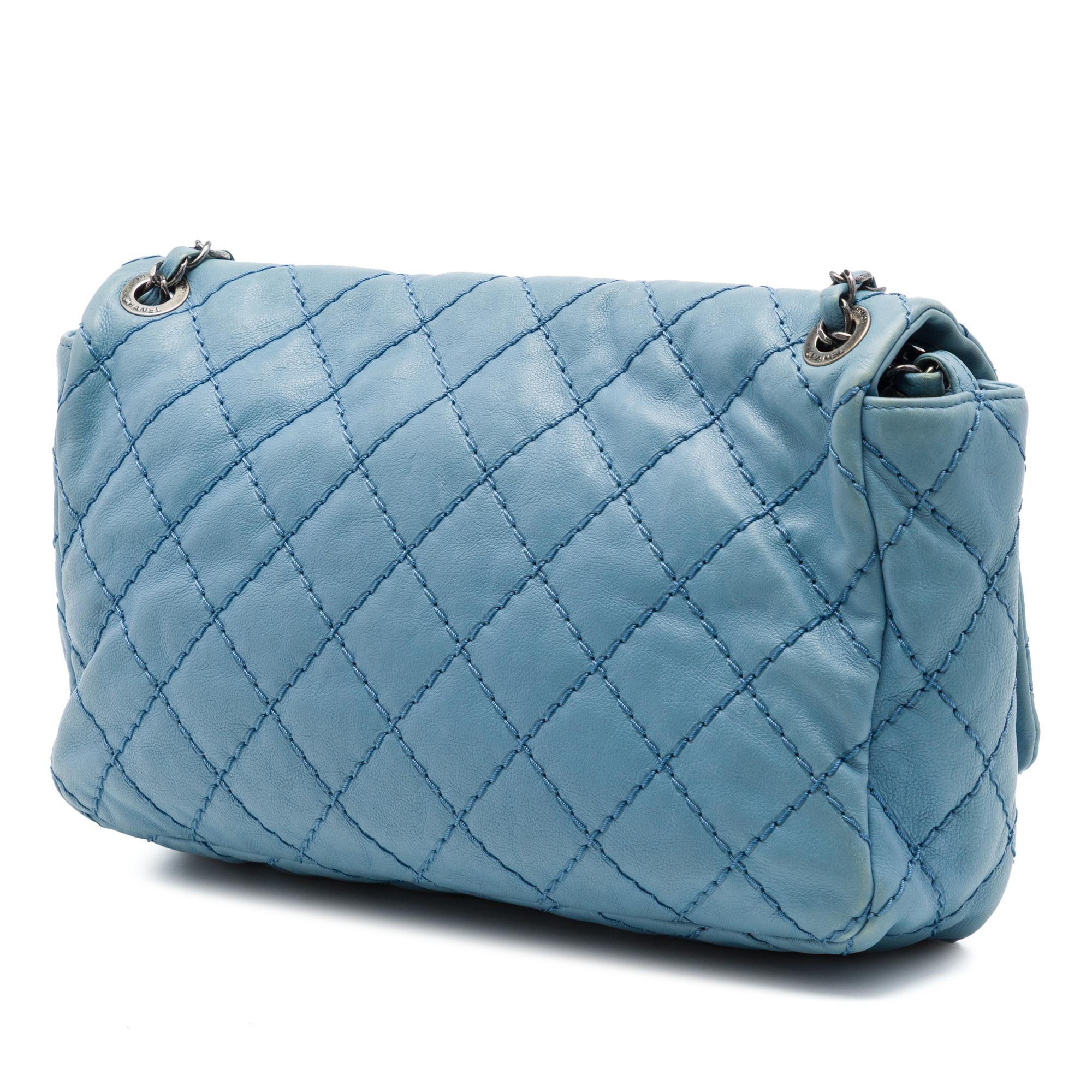 Chanel Medium Quilted Calfskin Natural Beauty Split Pocket Flap