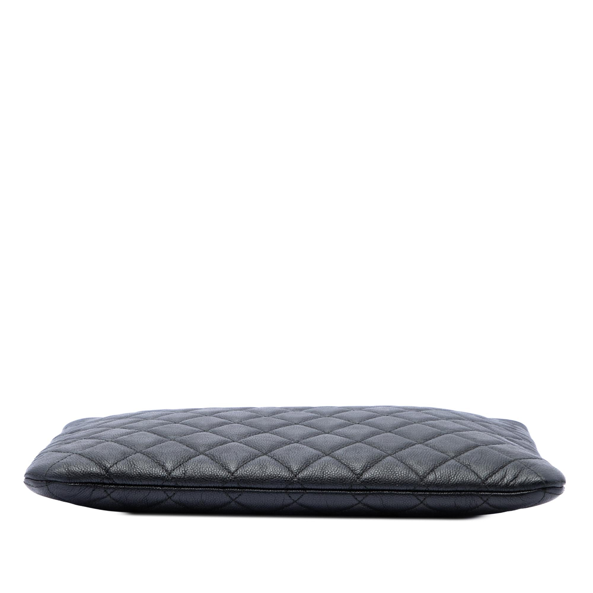 Chanel Medium Quilted Caviar Boy O Case Clutch