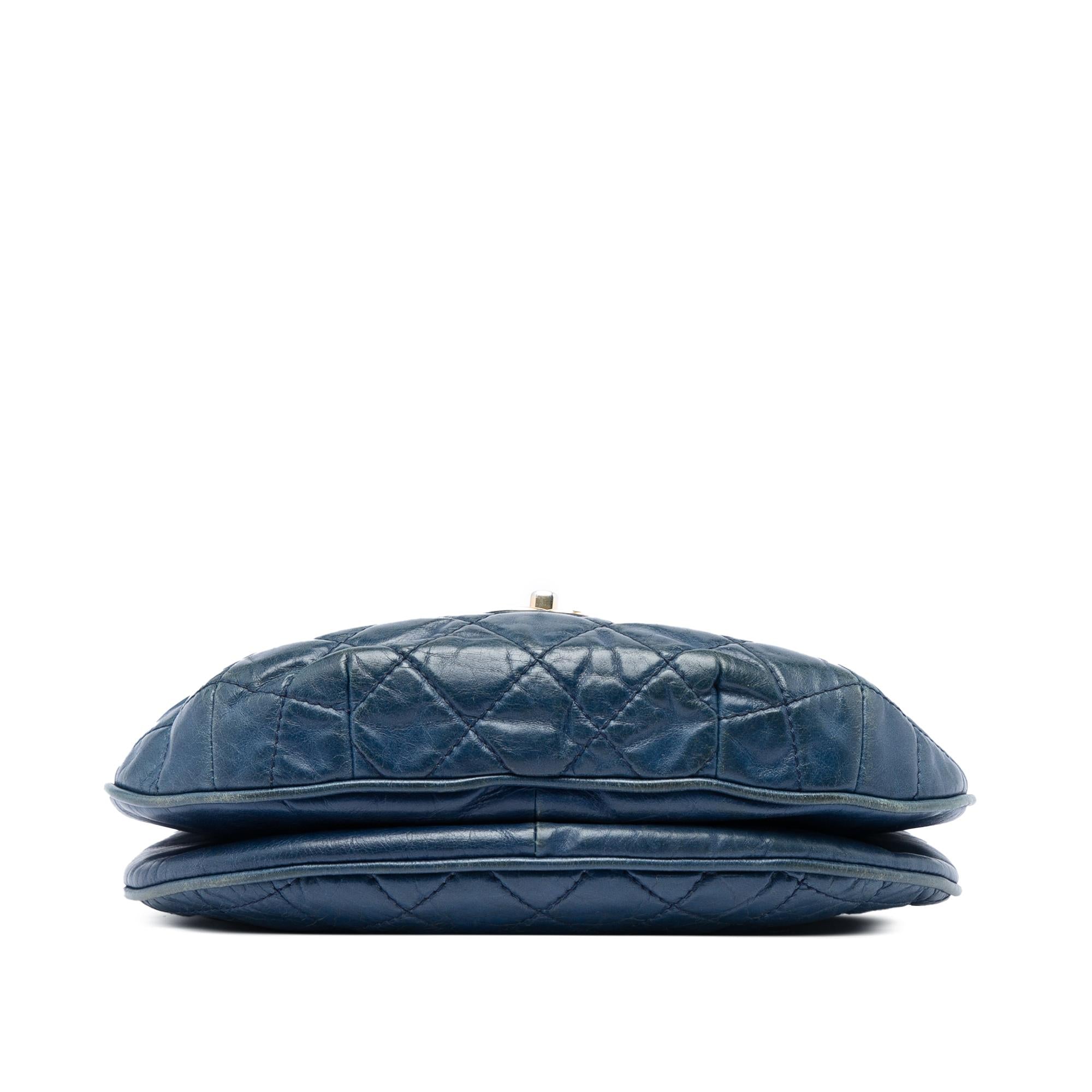 Chanel Medium Quilted Glazed Calfskin Bubble CC Flap