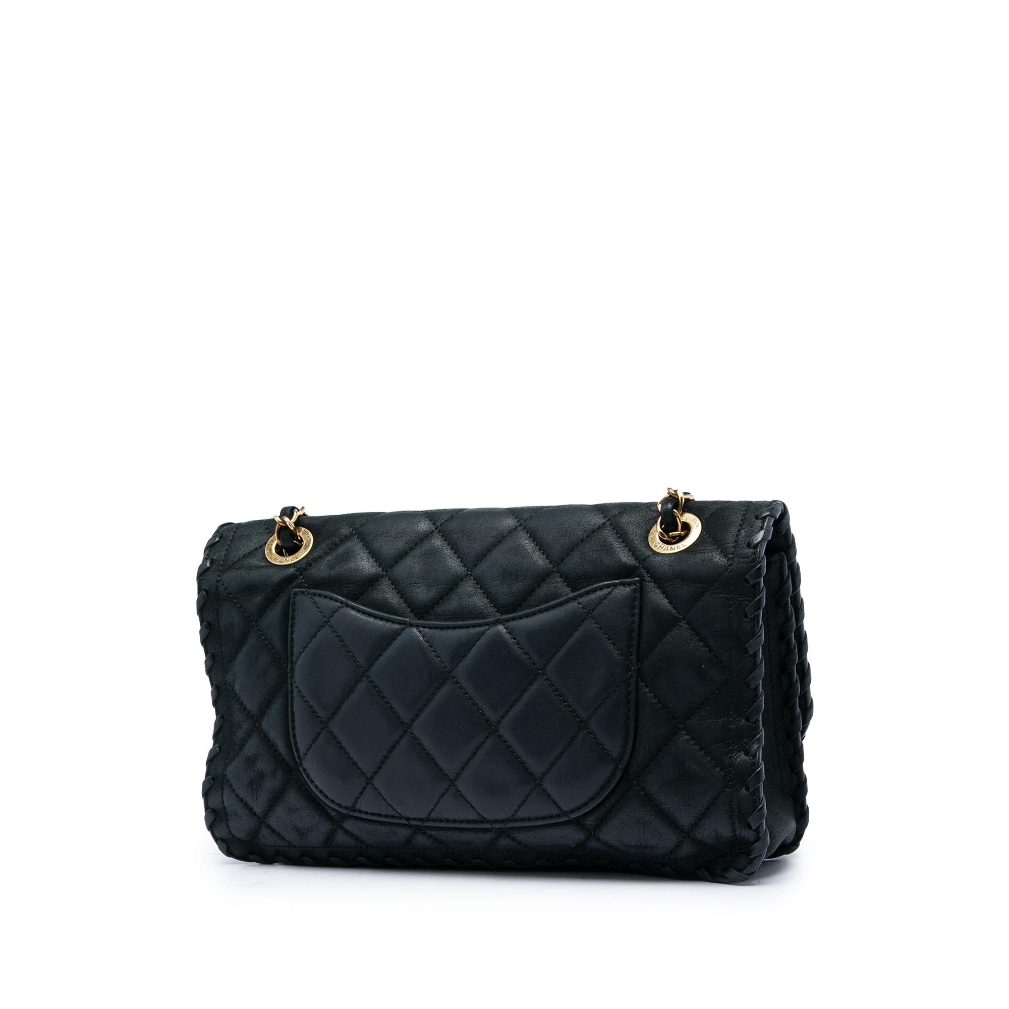 Chanel Medium Quilted Iridescent Calfskin Happy Stitch Flap