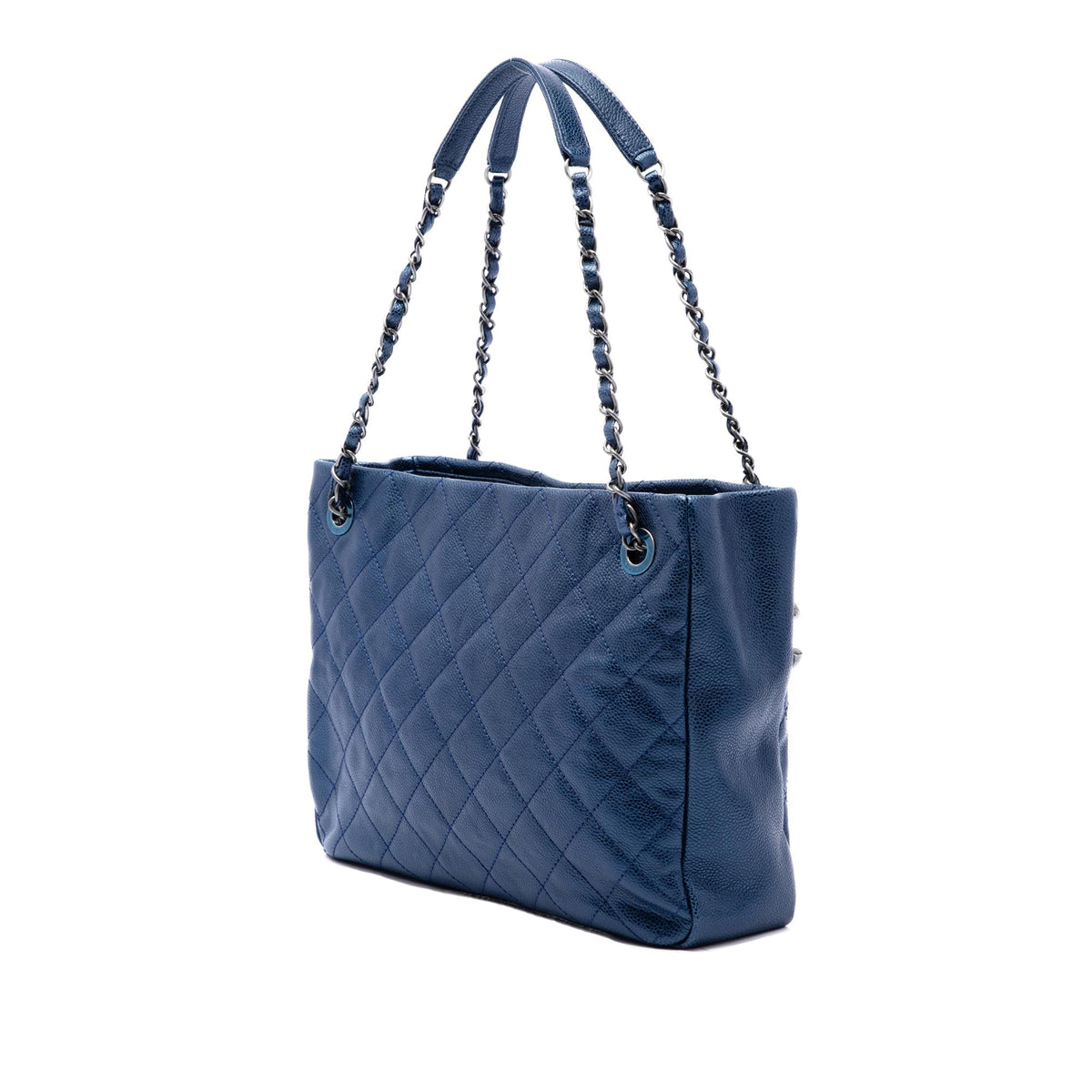 Chanel Medium Quilted Iridescent Caviar Chic Shopping Tote