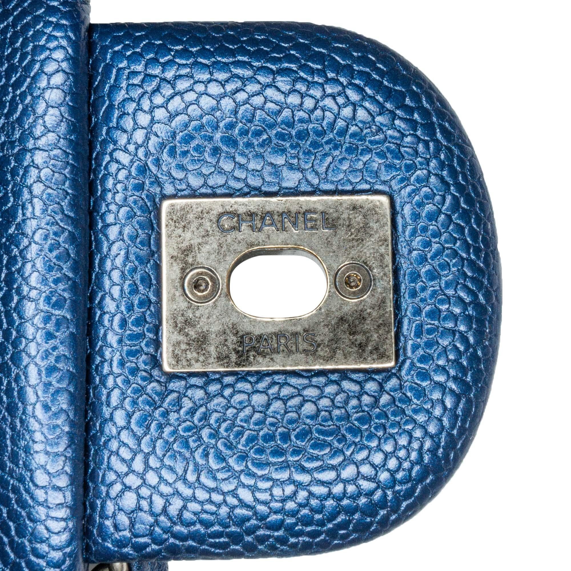 Chanel Medium Quilted Iridescent Caviar Easy Flap