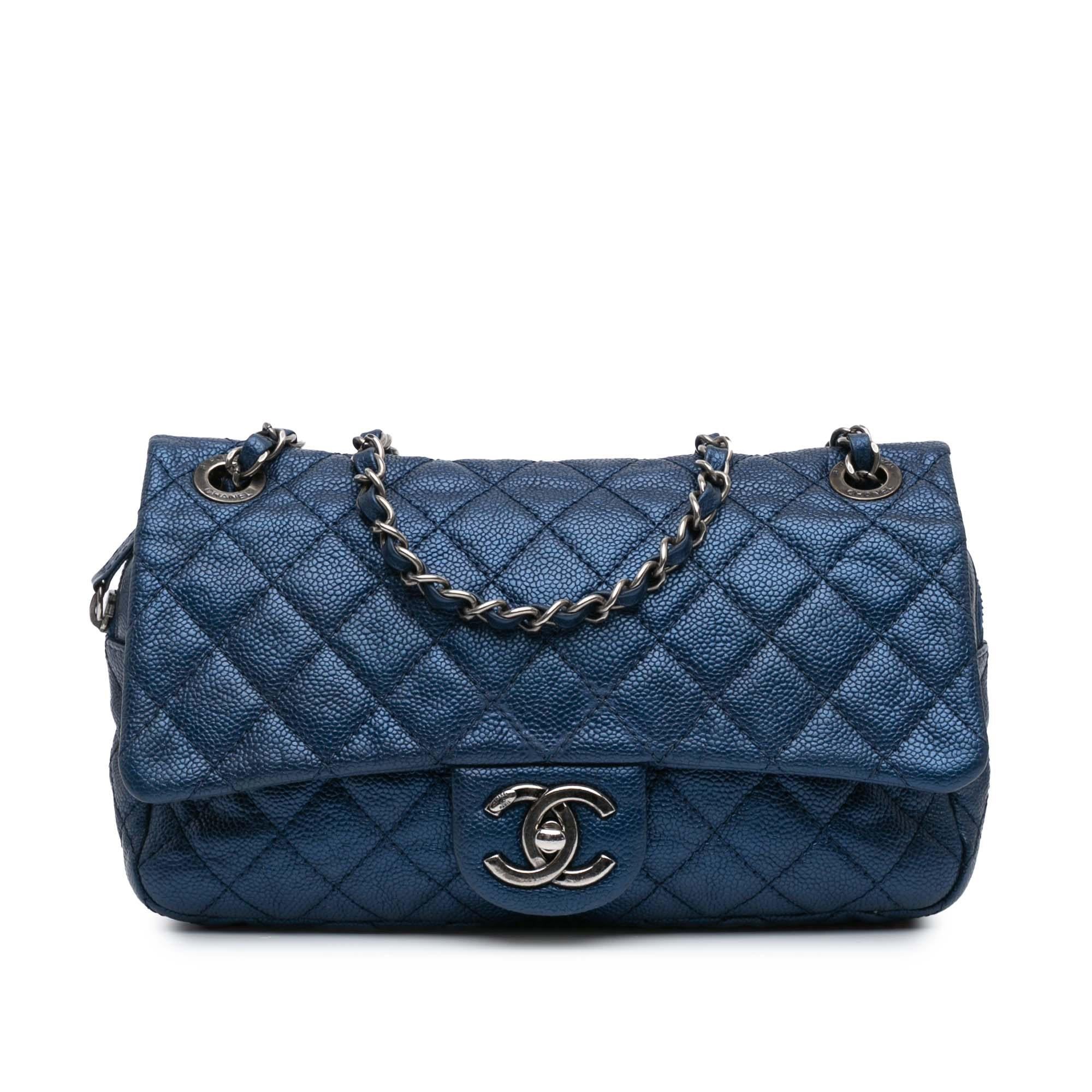 Chanel Medium Quilted Iridescent Caviar Easy Flap