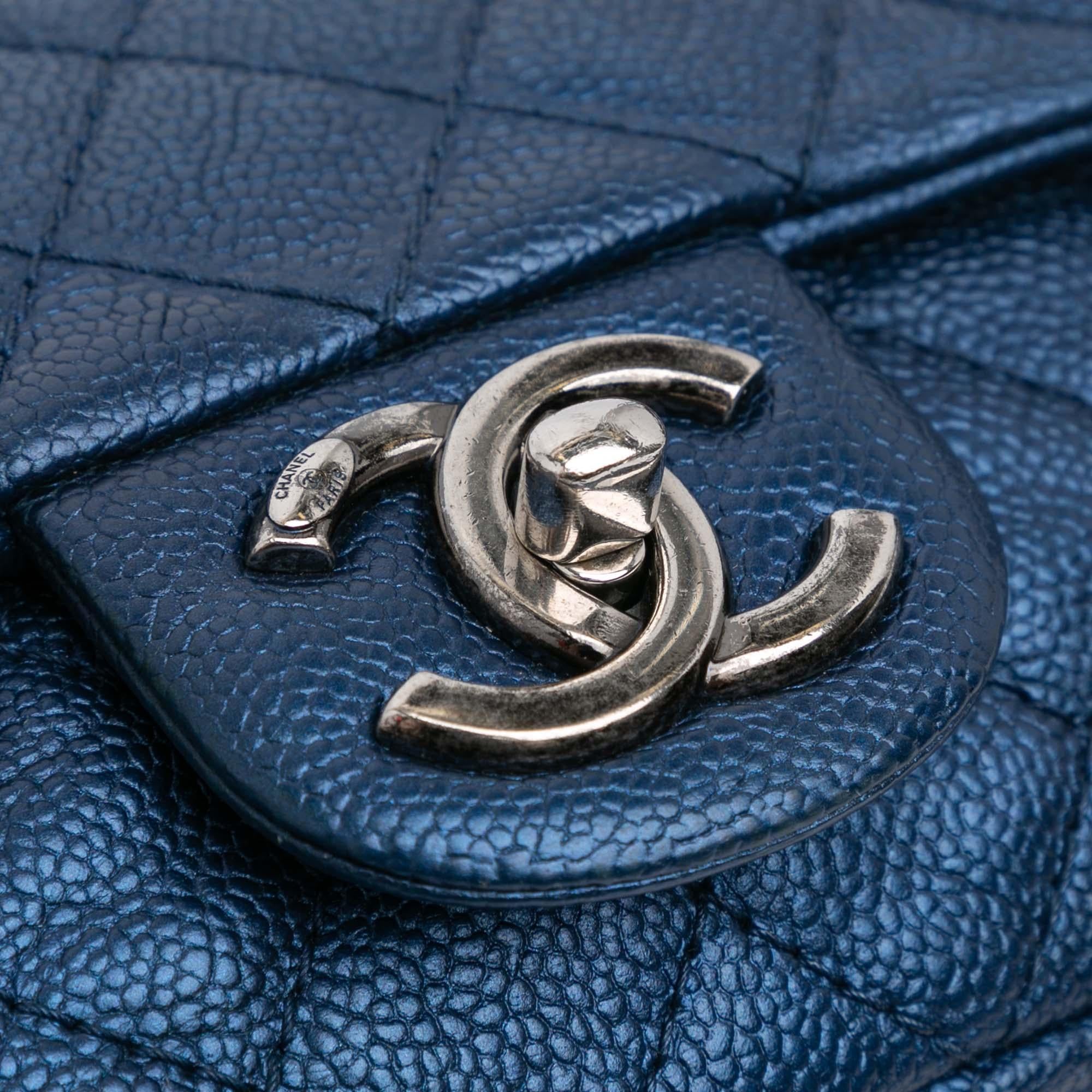 Chanel Medium Quilted Iridescent Caviar Easy Flap