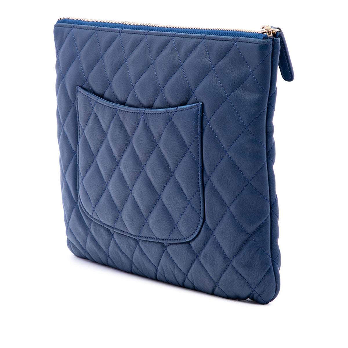 Chanel Medium Quilted Lambskin O Case Clutch