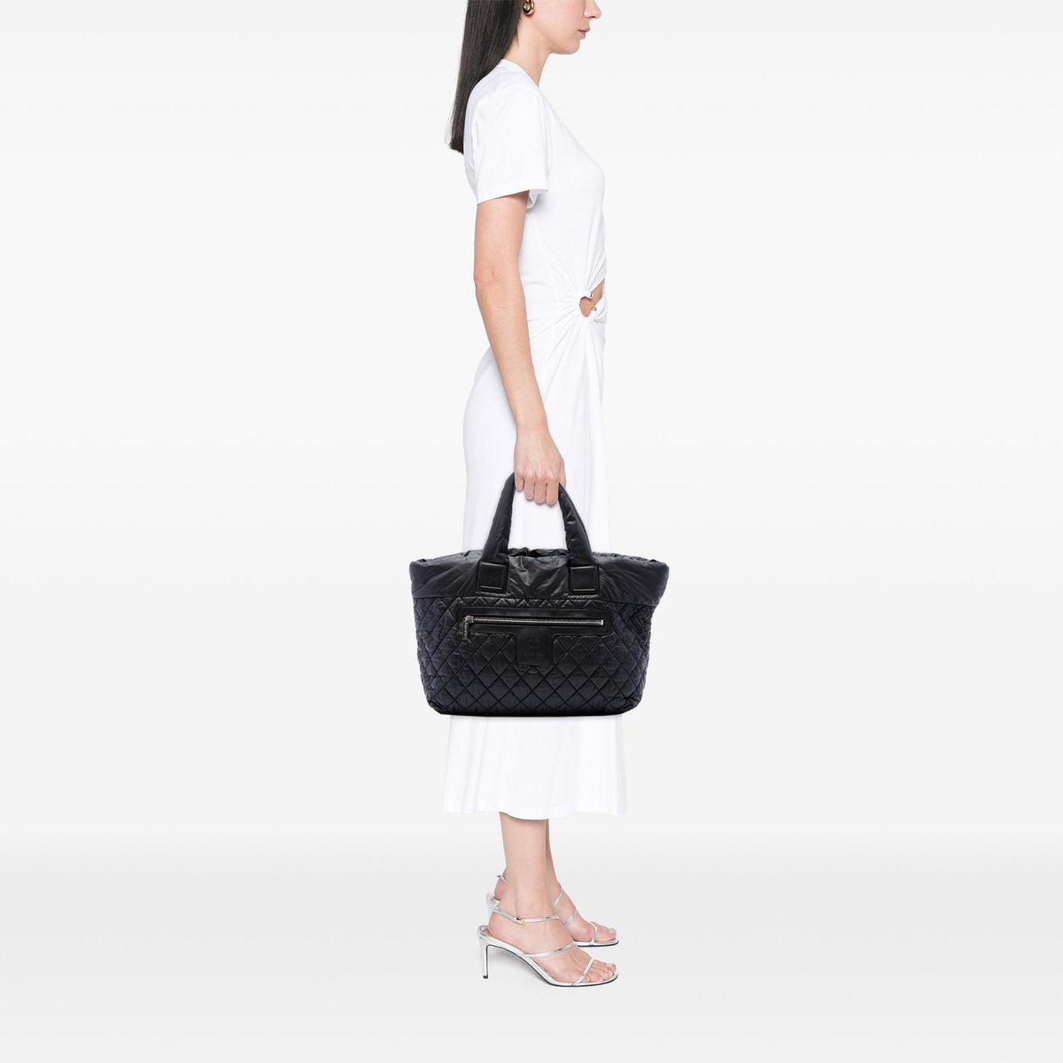 Chanel Medium Quilted Nylon Reversible Coco Cocoon Tote