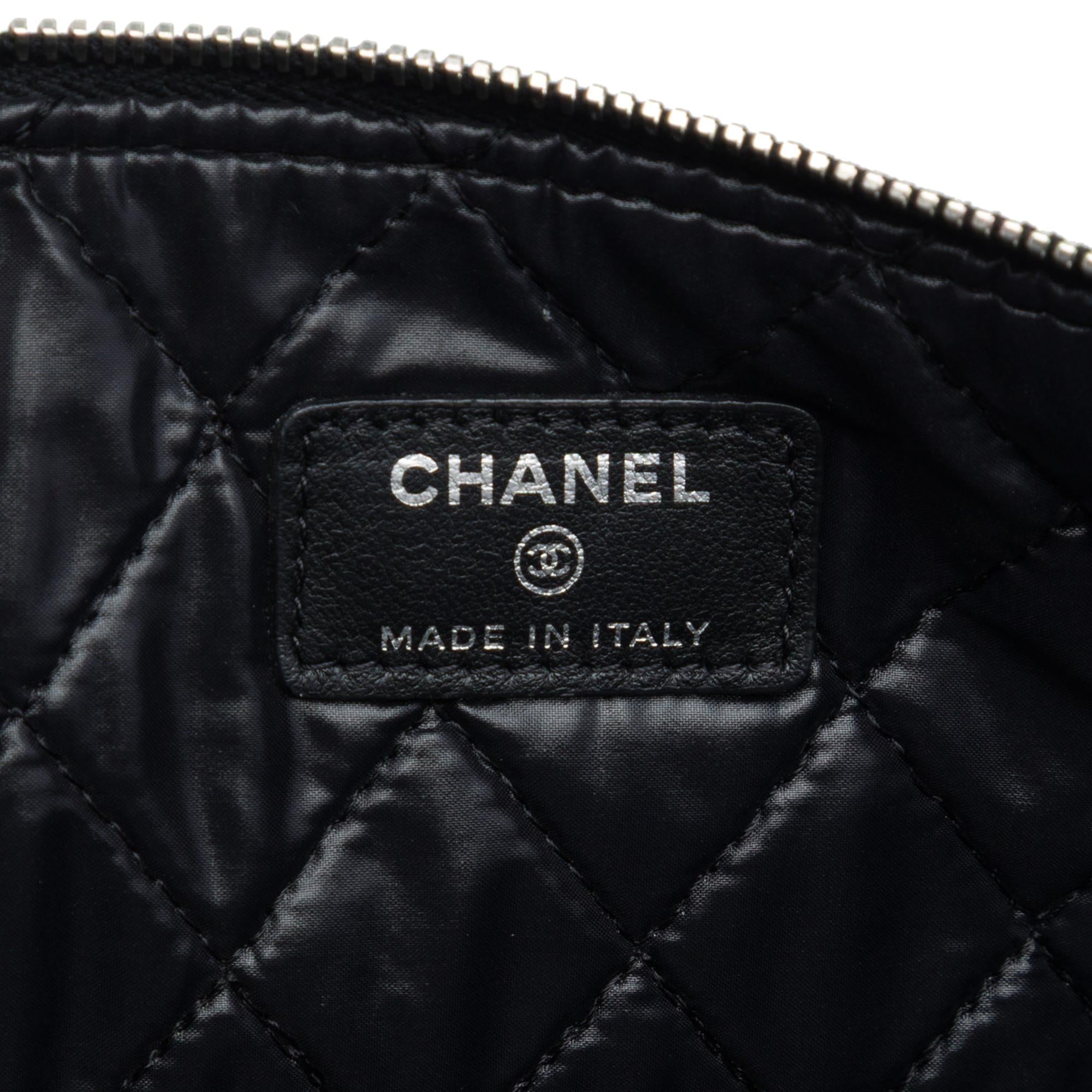 Chanel Medium Quilted Patent O Case Clutch