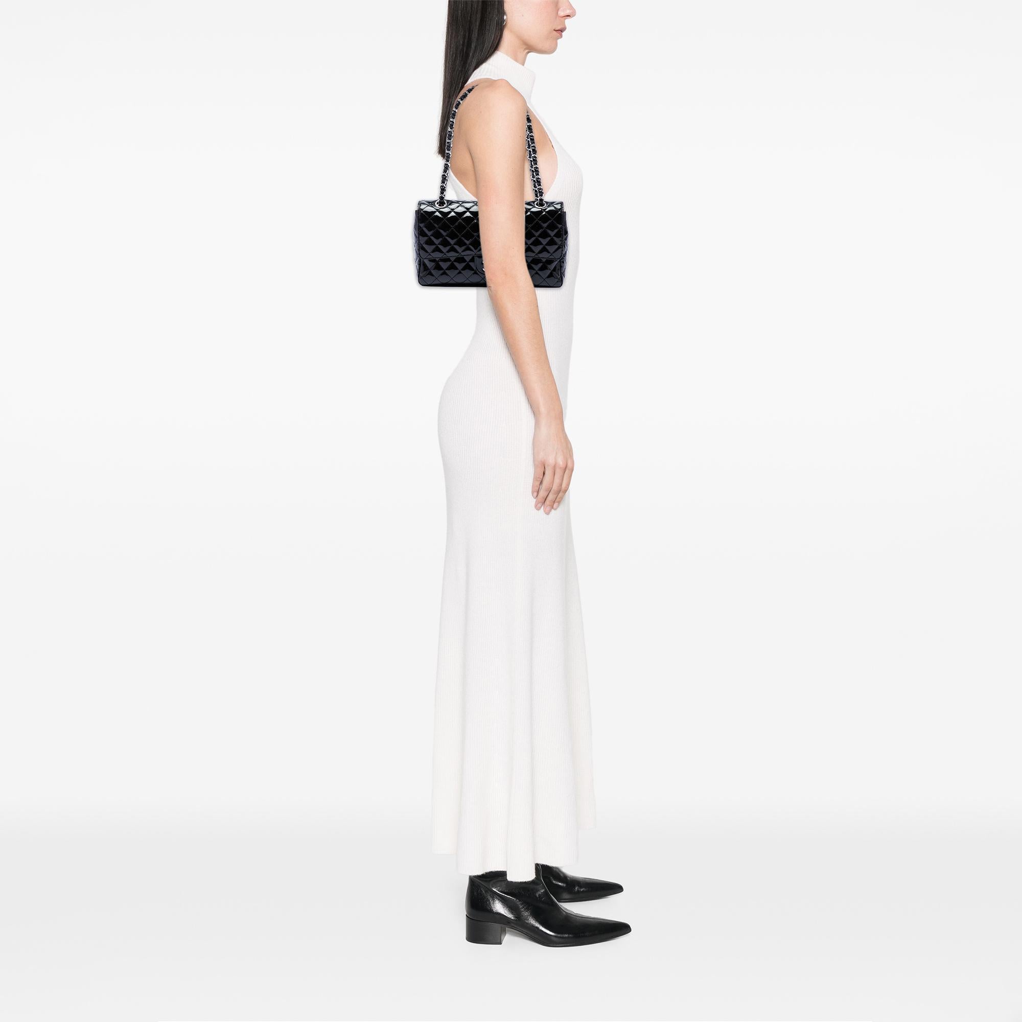 Chanel Medium Quilted Patent Secret Label Flap