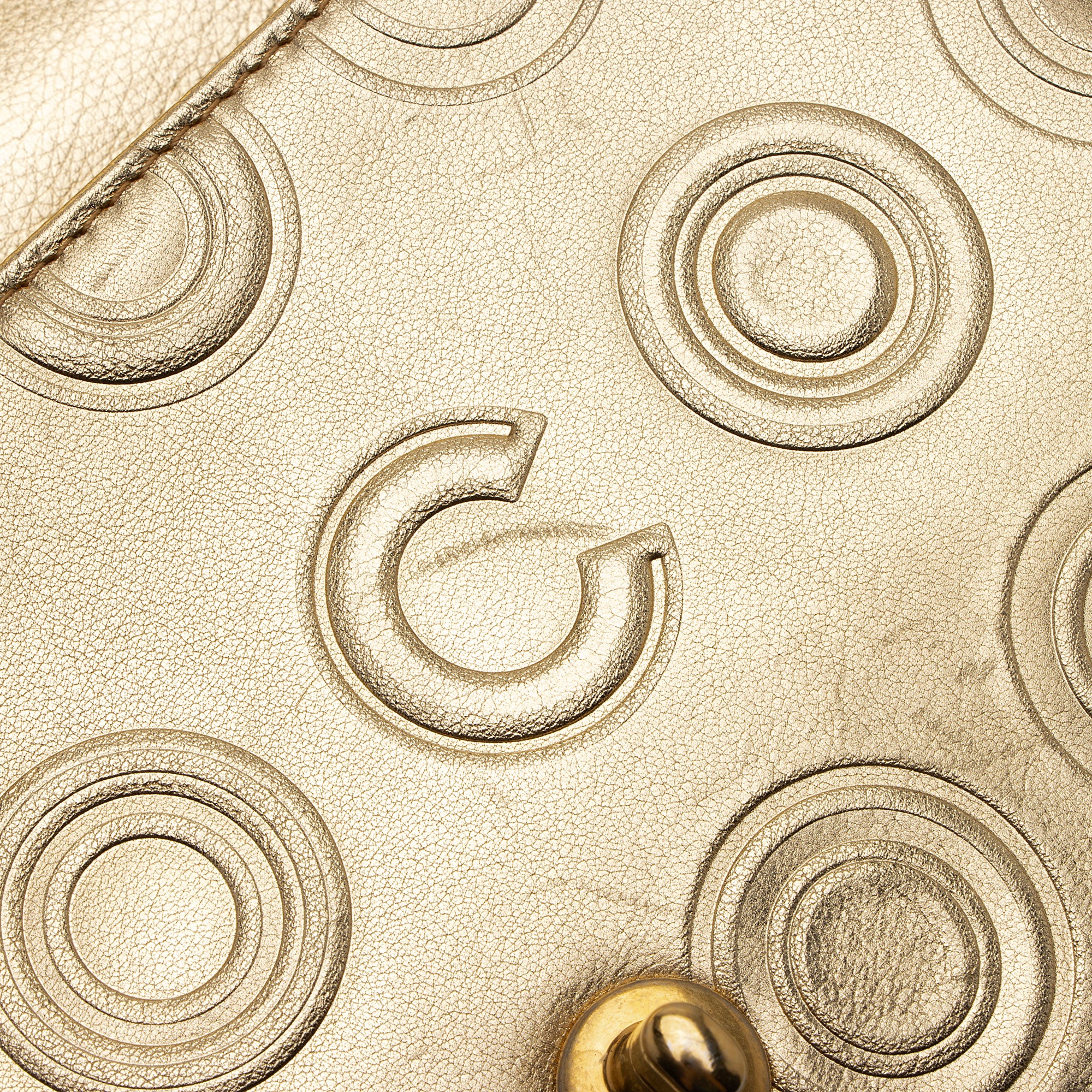 Chanel Metallic Calfskin Embossed Cocallover Flap Shoulder Bag