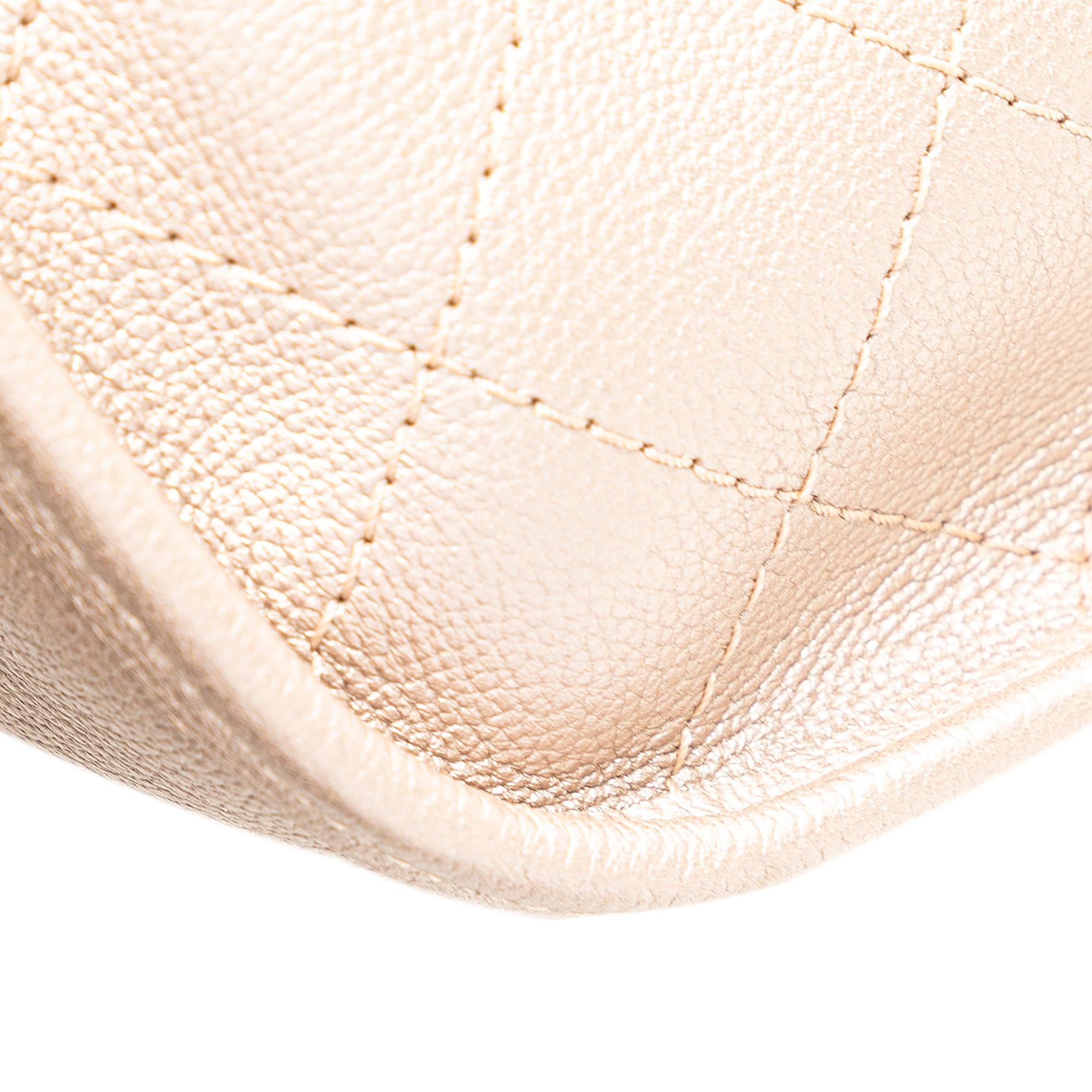 Chanel Metallic Calfskin Quilted Jungle Stroll Hobo