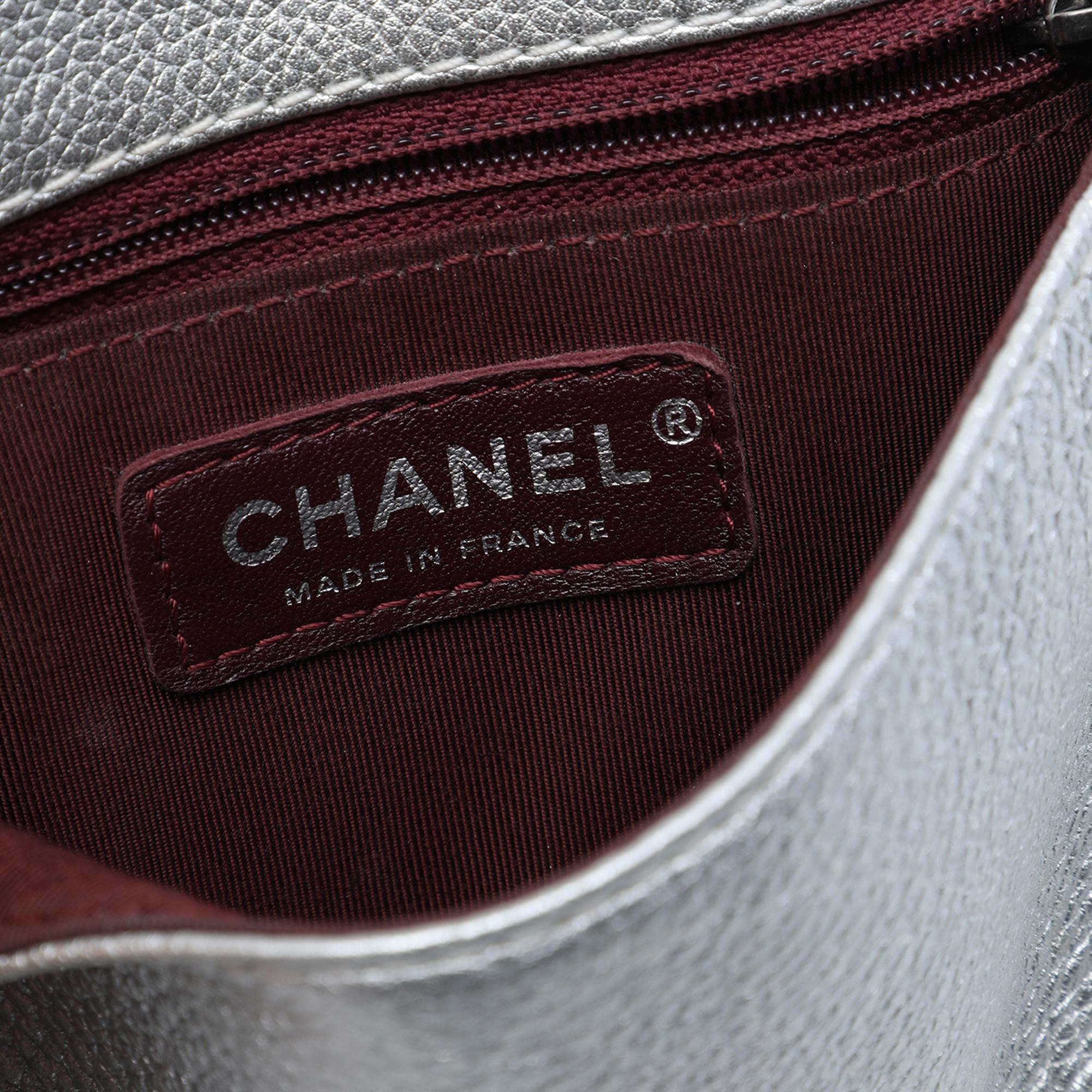 Chanel Metallic Grained Calfskin Pilot Essentials Double Sided Flap