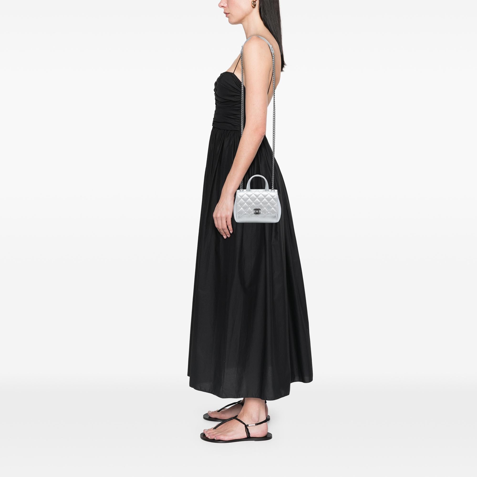 Chanel Metallic Grained Calfskin Pilot Essentials Double Sided Flap