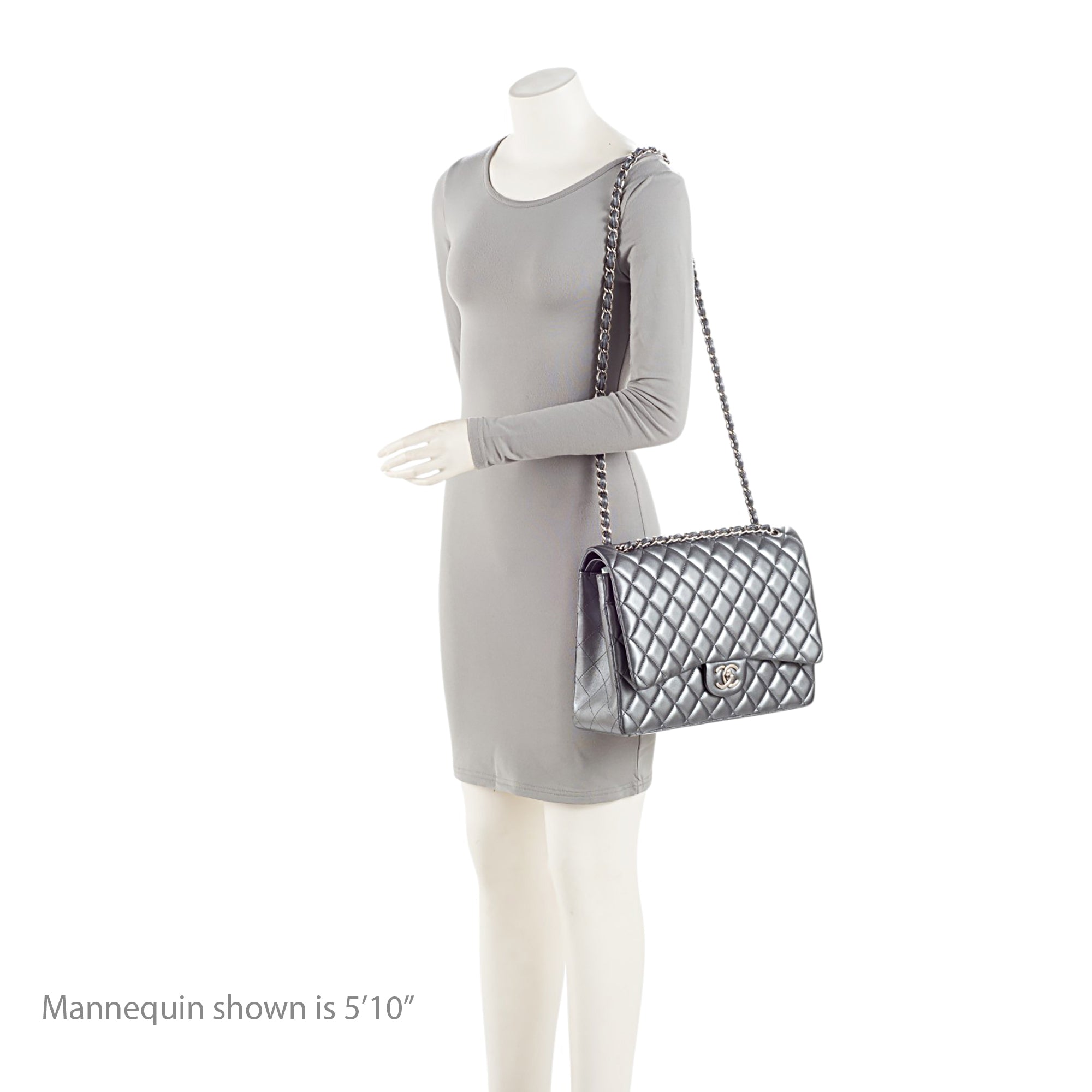 Chanel Metallic Lambskin Classic Maxi Double Flap Bag