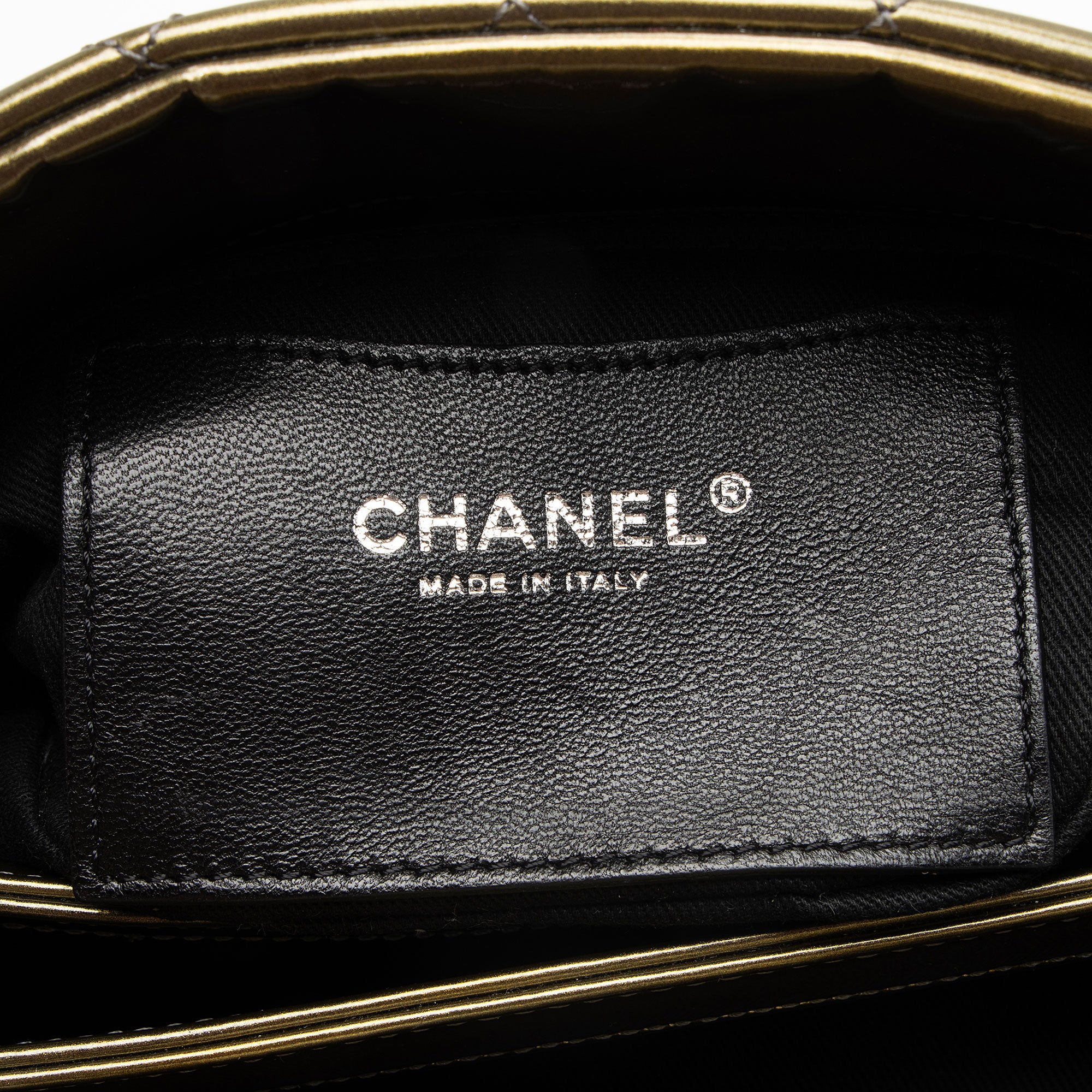 Chanel Metallic Patent Leather Just Mademoiselle Bowler Bag (SHF-9cE7hE)