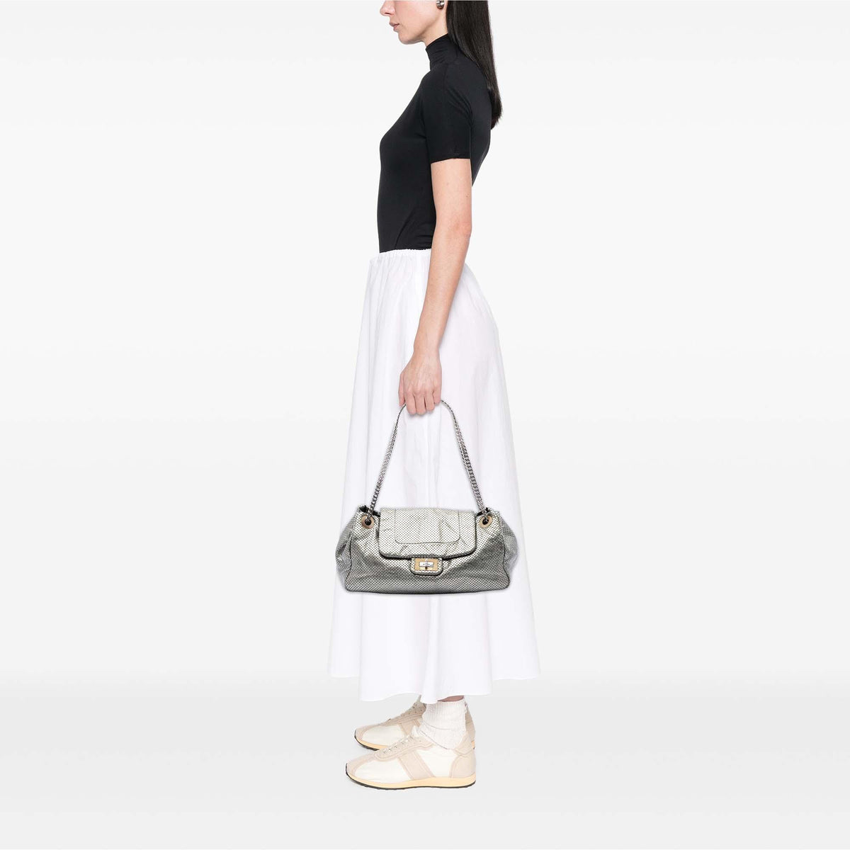 Chanel Metallic Perforated Calfskin Reissue 2.55 Drill Accordion Flap