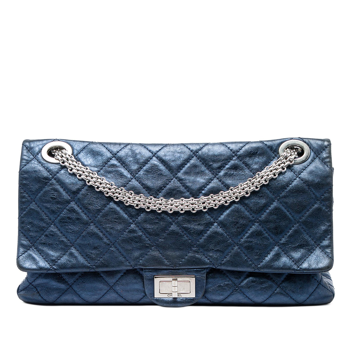 Chanel Metallic Quilted Aged Calfskin Reissue 2.55 Double Flap 228