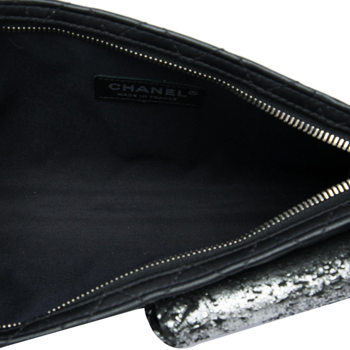 Chanel Metallic and Quilted Lambskin Mineral Nights Pochette Wristlet