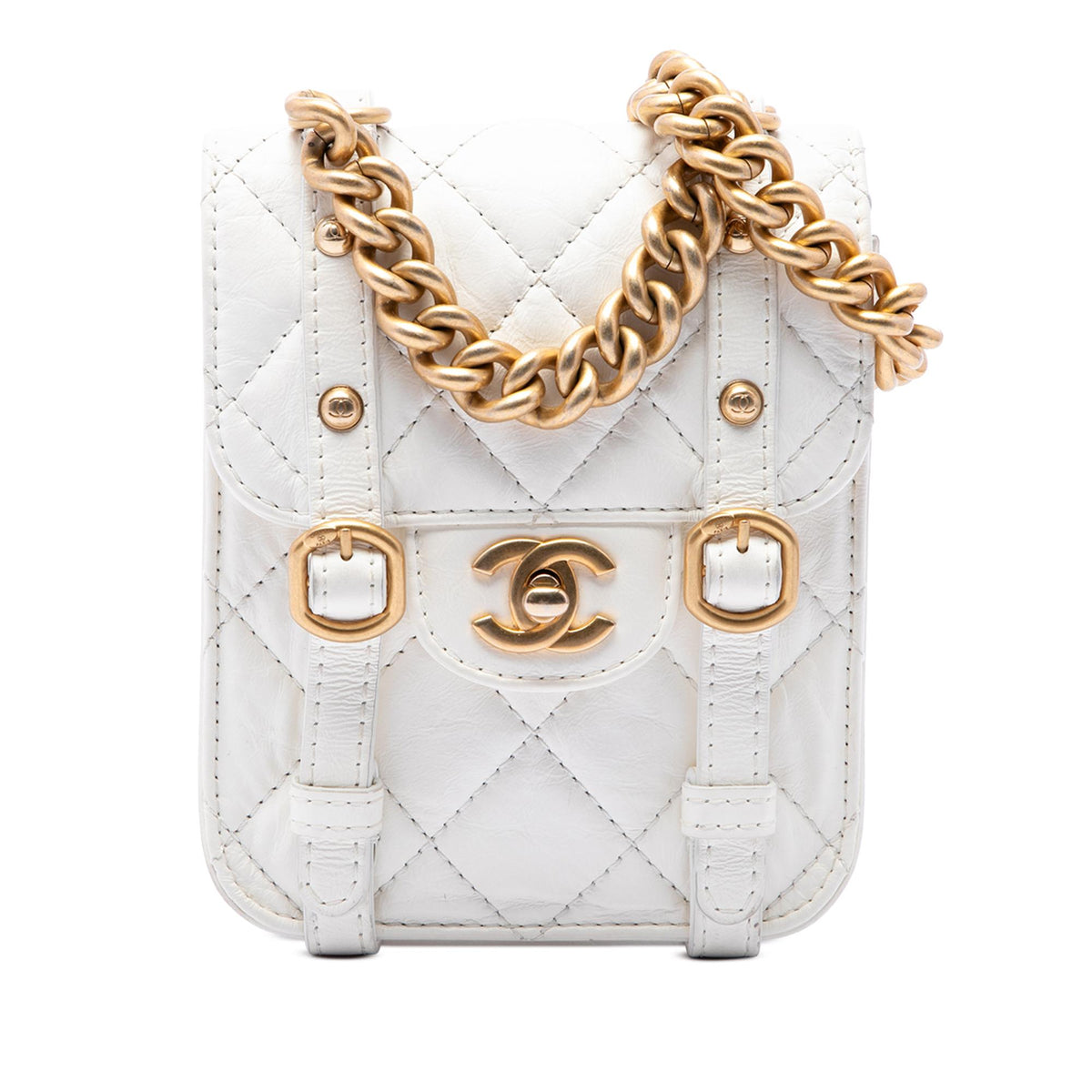 Chanel Mini Aged Calfskin City School Flap