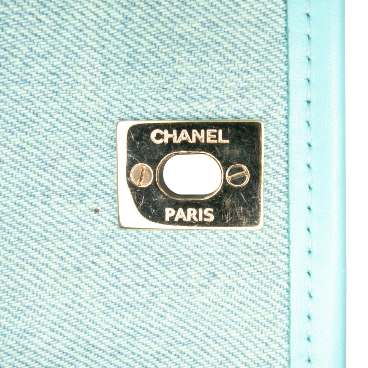 Chanel Mini CC Quilted Denim Messenger Flap