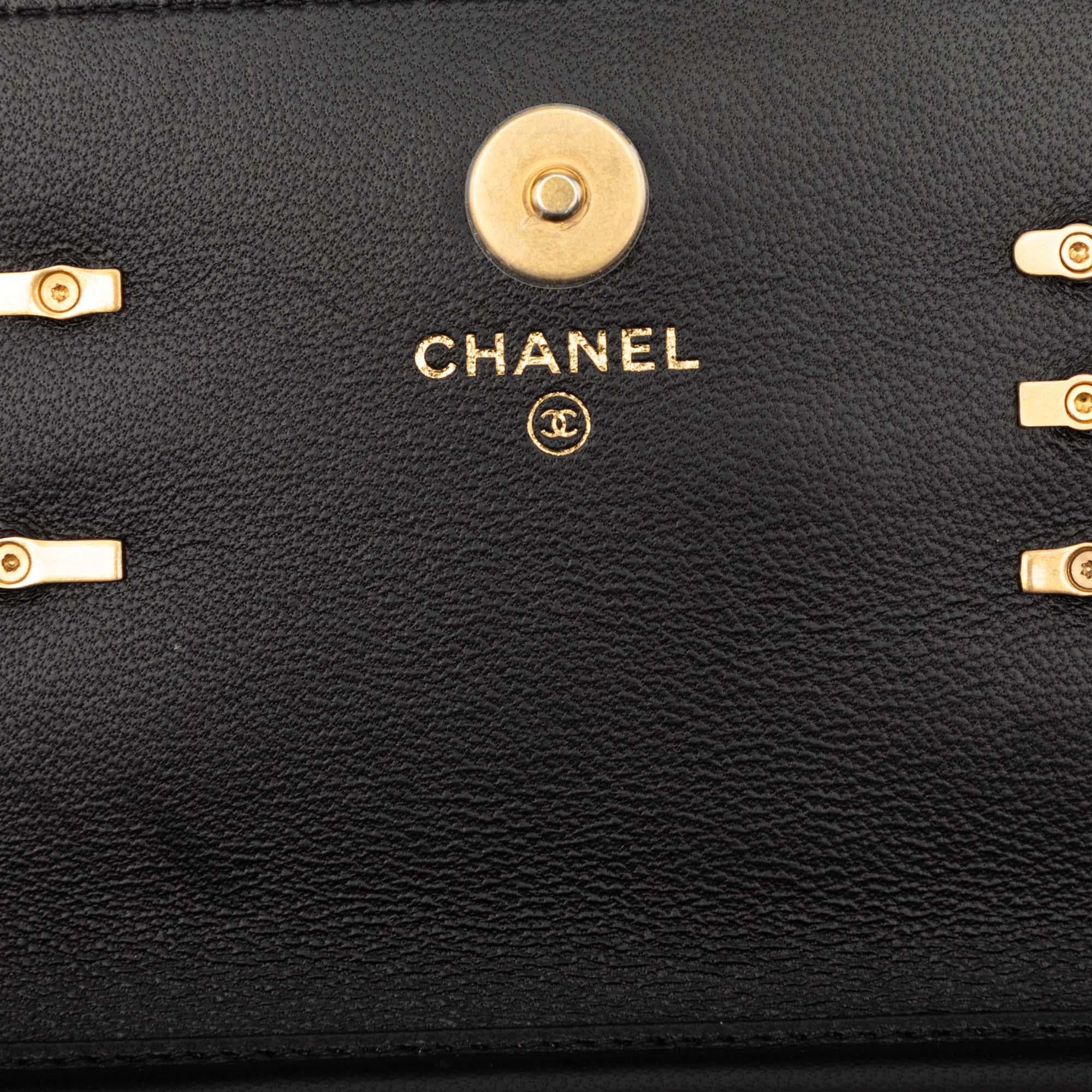 Chanel Mini CC Quilted Lambskin Coco Clips Wallet on Chain