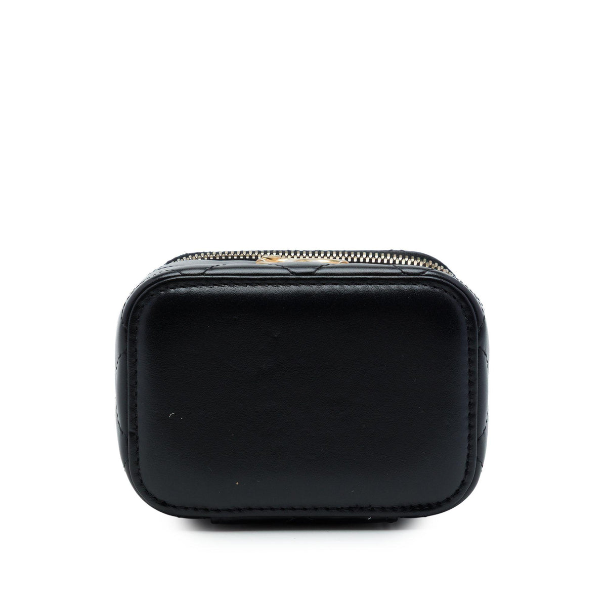 Chanel Mini CC Quilted Lambskin Pearl Crush Vanity Case With Chain