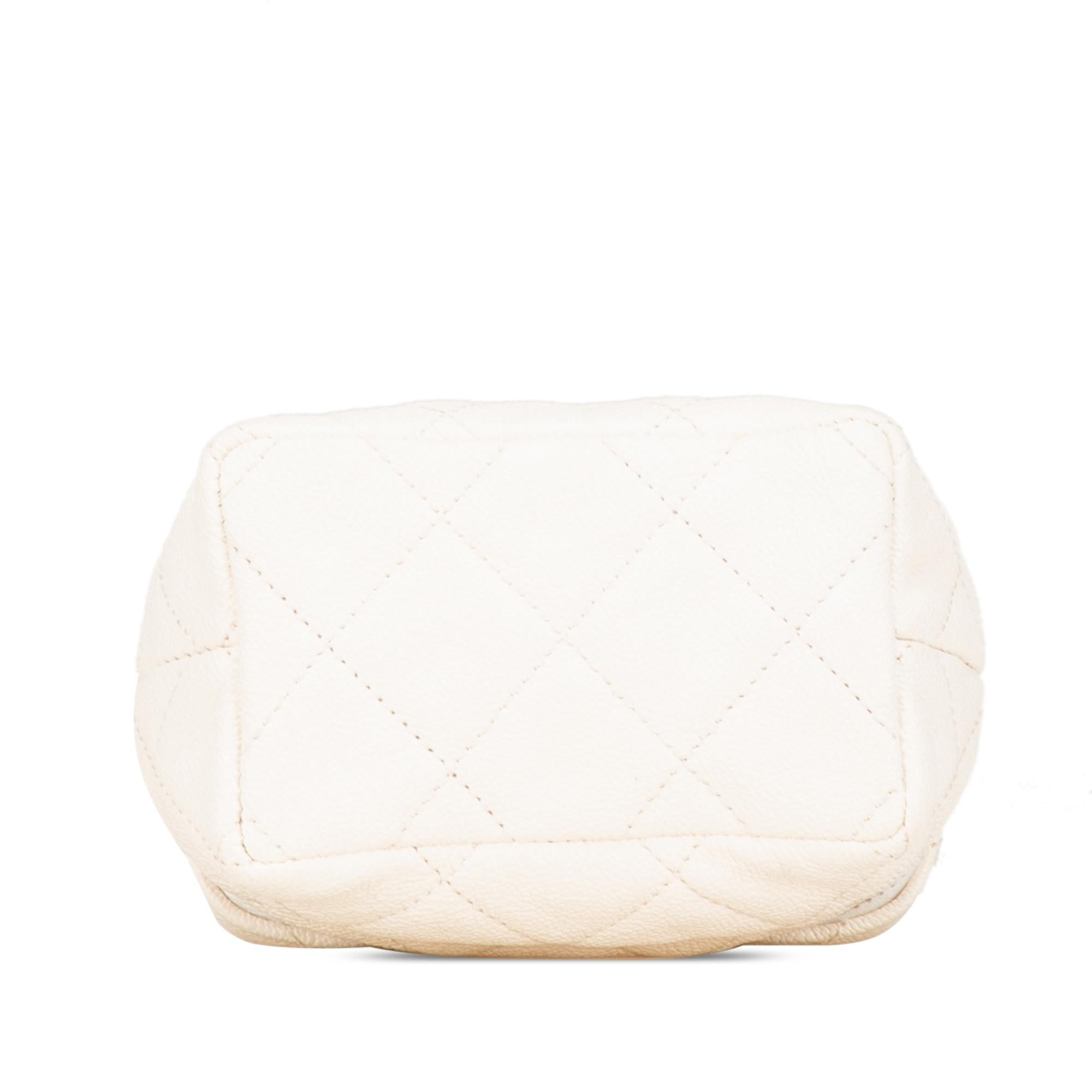 Chanel Mini Caviar Chain Zip Around Vanity Case