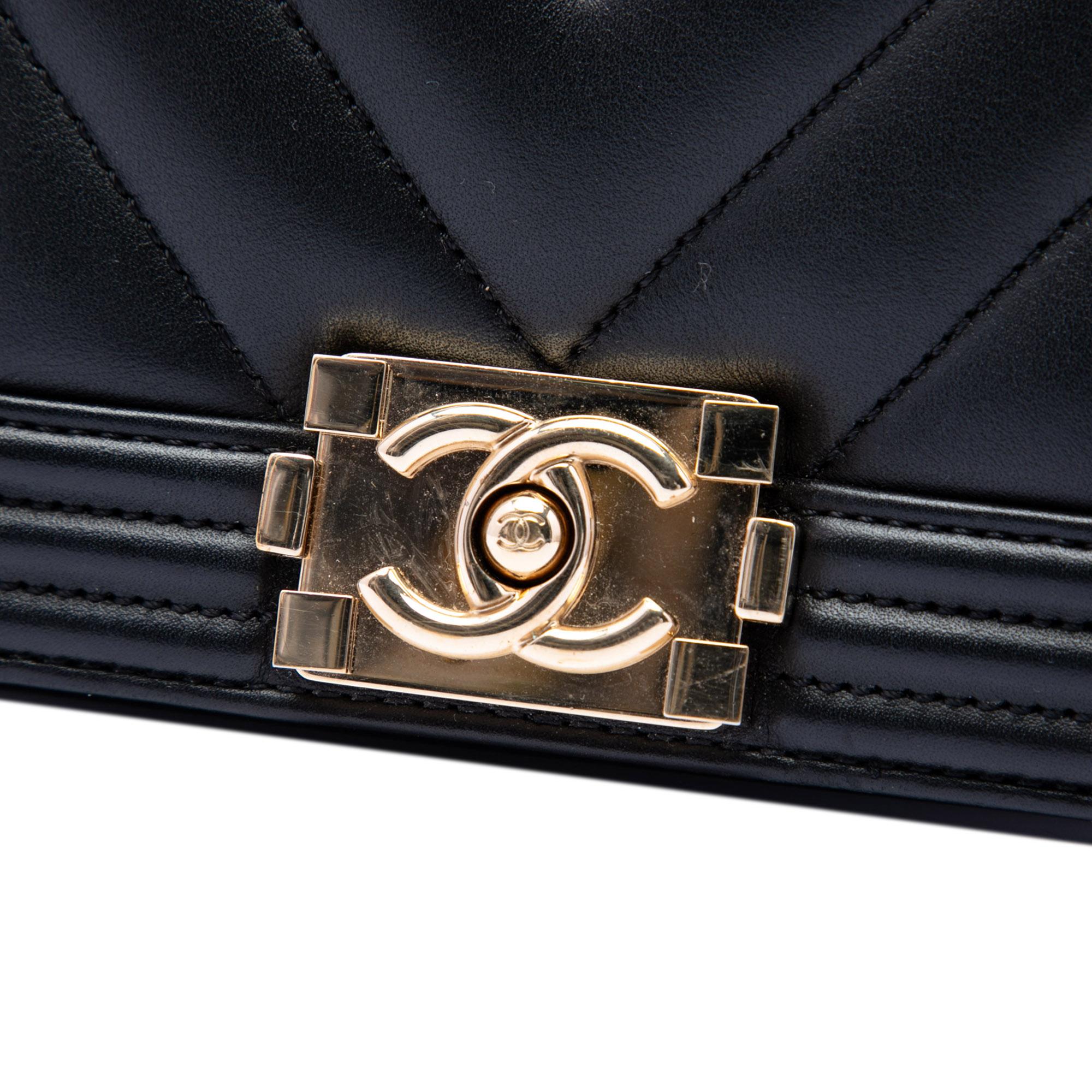 Chanel Mini Chevron Lambskin Boy Flap