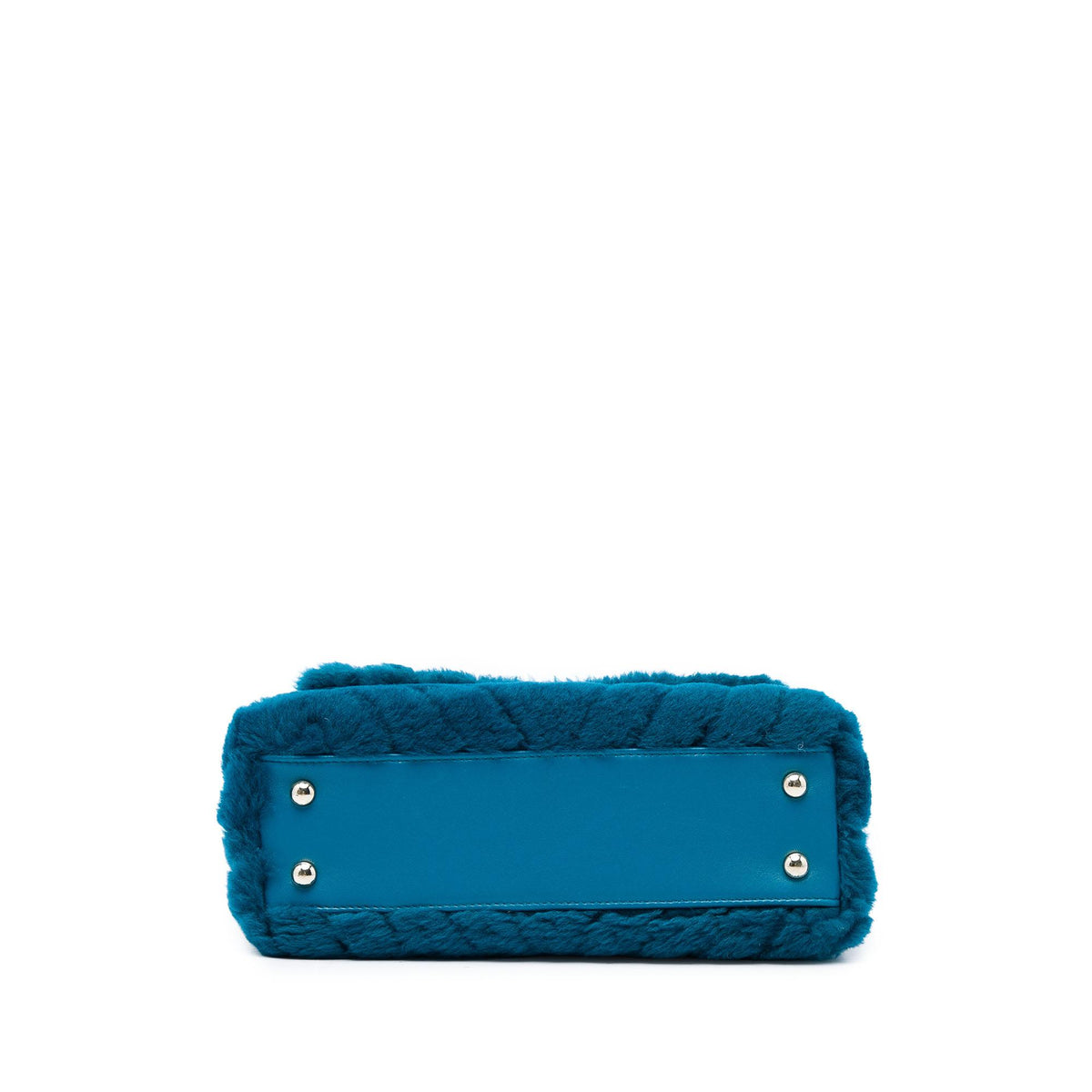 Chanel Mini Chevron Shearling Coco Top Handle Bag