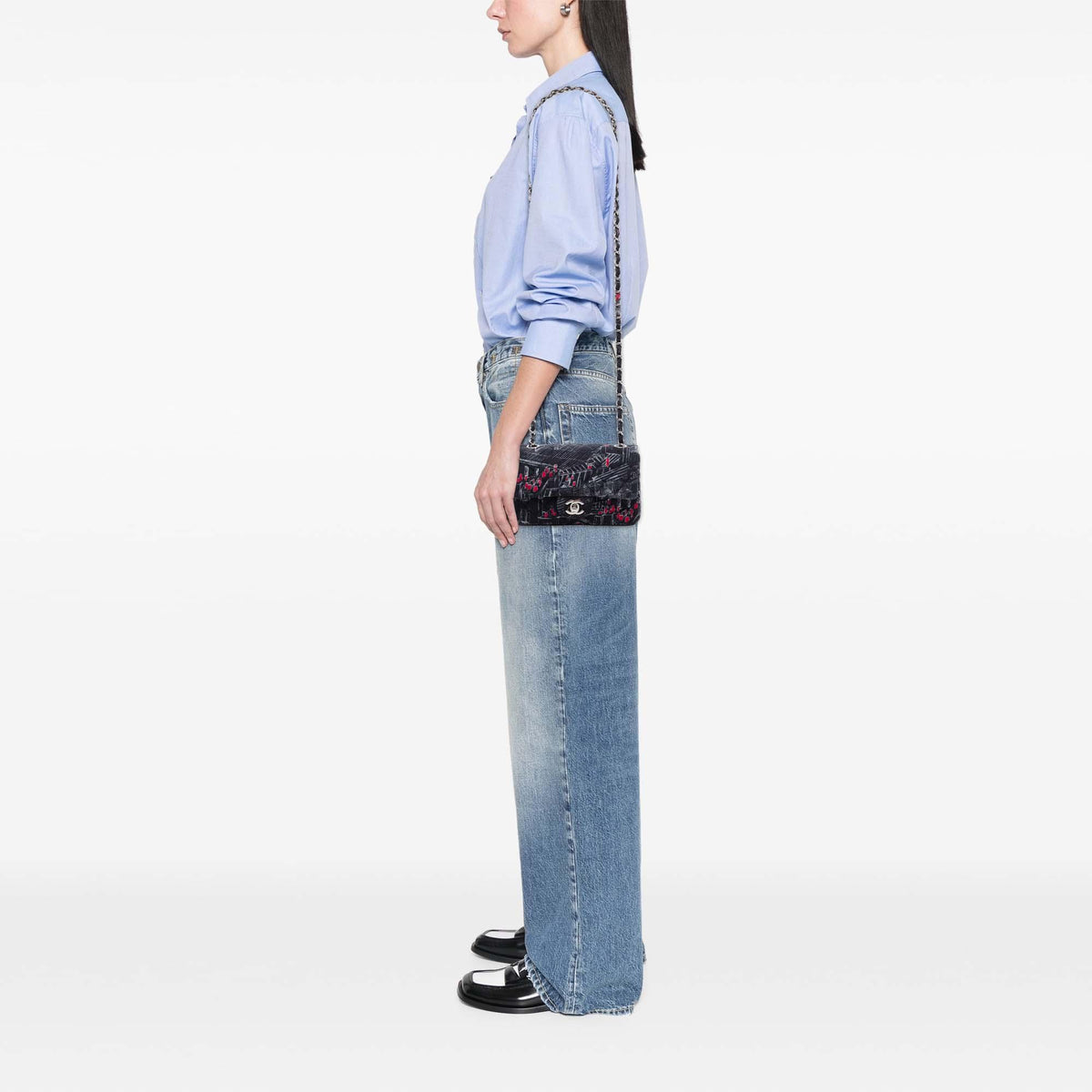 Chanel Mini Classic Canvas Parisian Rooftop Single Flap