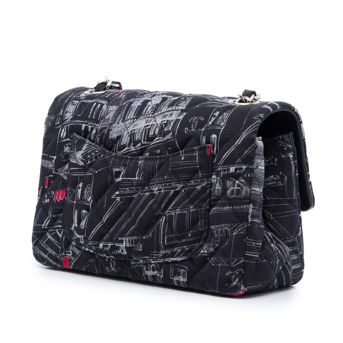 Chanel Mini Classic Canvas Parisian Rooftop Single Flap