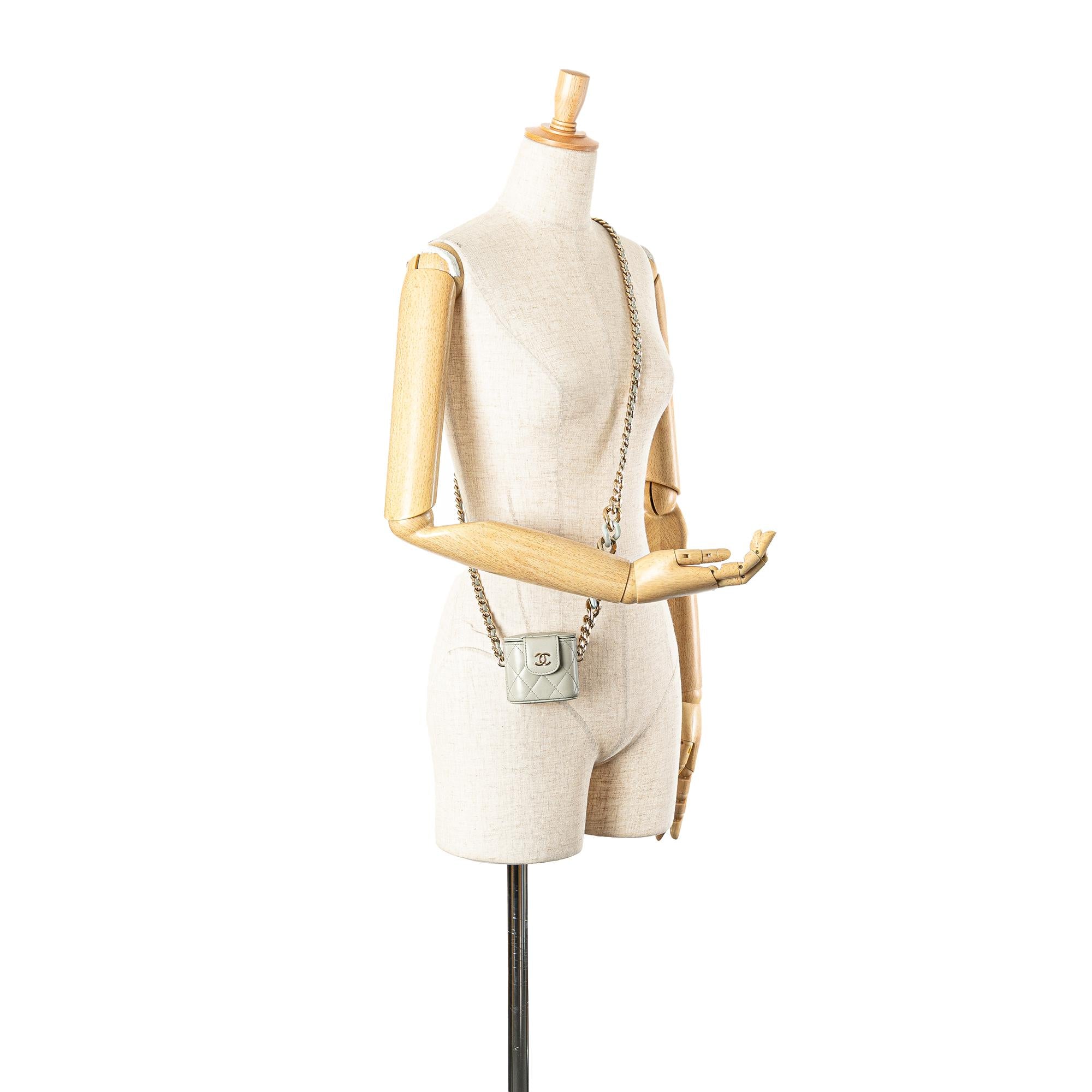 Chanel Mini Lambskin Elegant Chain Vanity Case