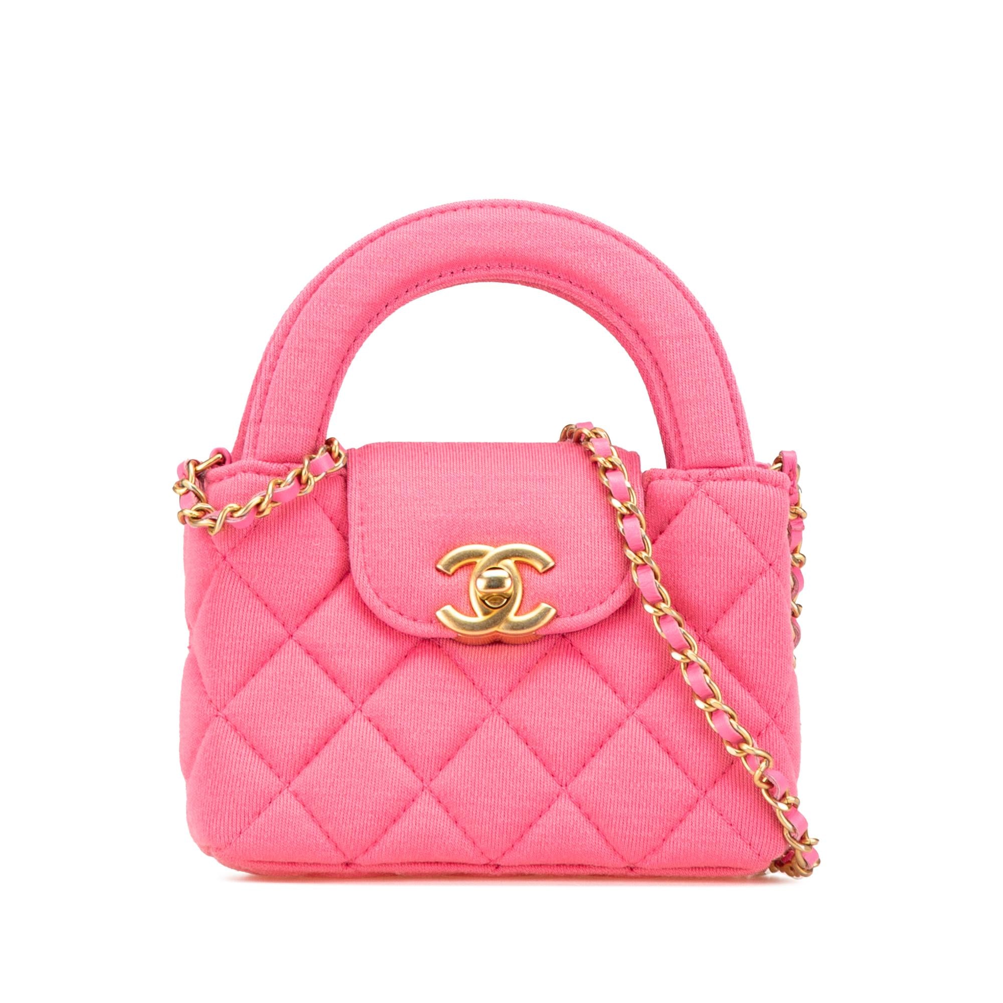Chanel Mini Nano Jersey Kelly Shopper Bag