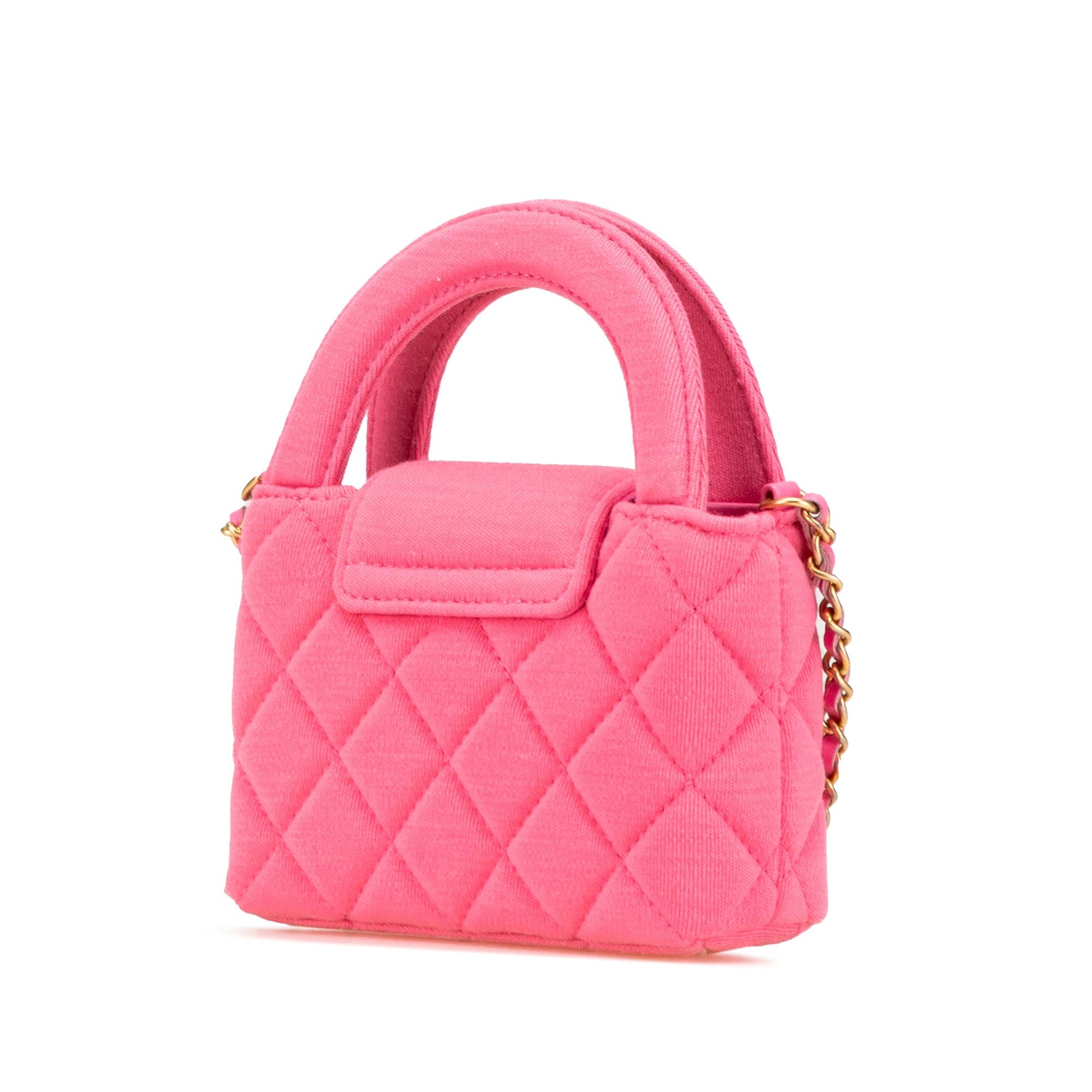 Chanel Mini Nano Jersey Kelly Shopper Bag