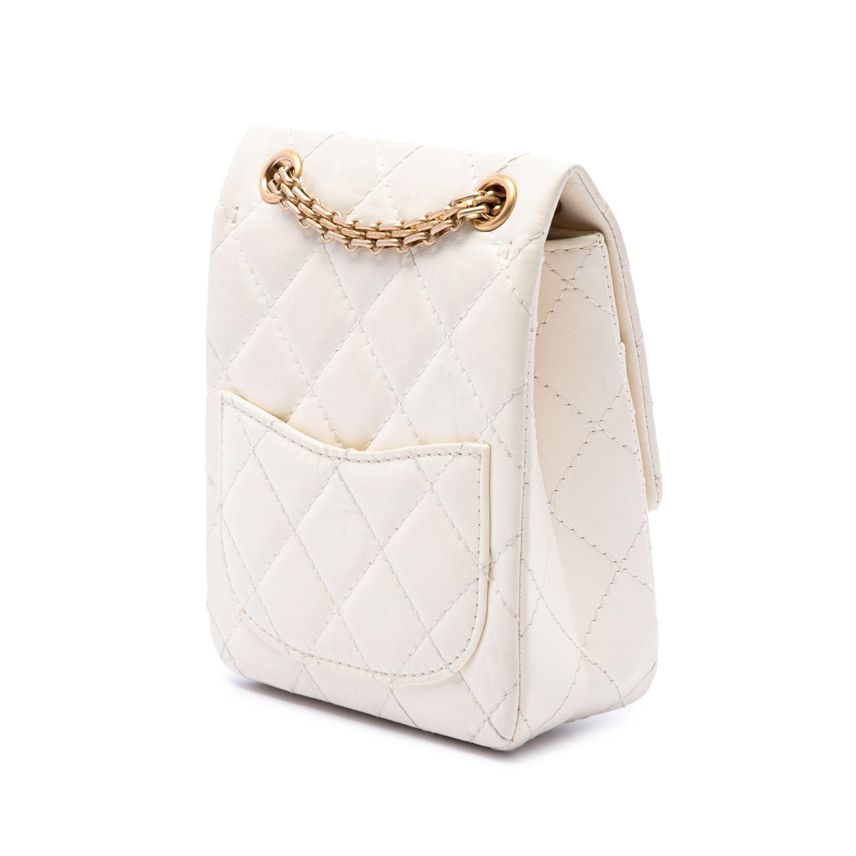 Chanel Mini Quilted Aged Calfskin 2.55 Reissue North South Flap