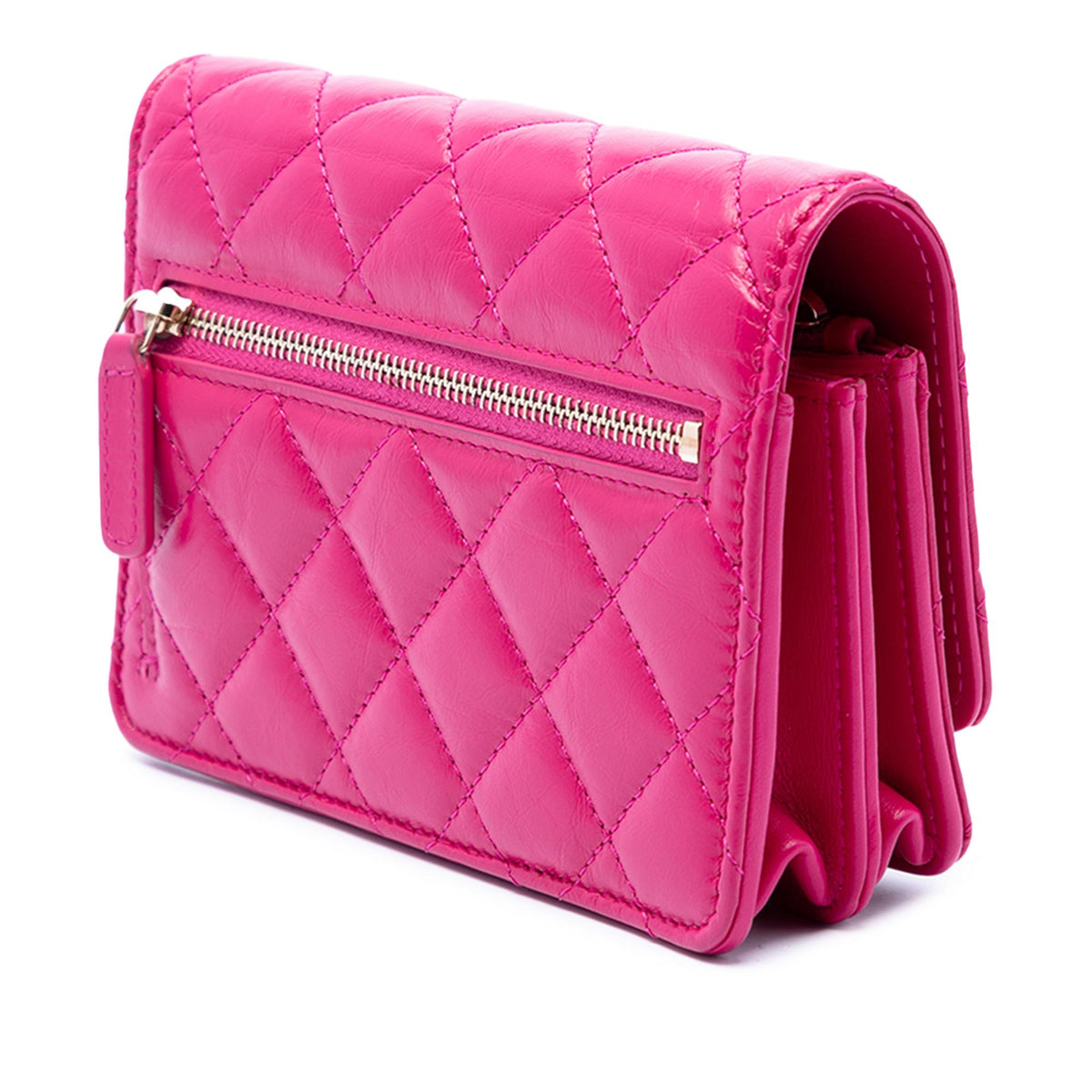 Chanel Mini Quilted Aged Calfskin Reissue 2.55 Wallet on Chain