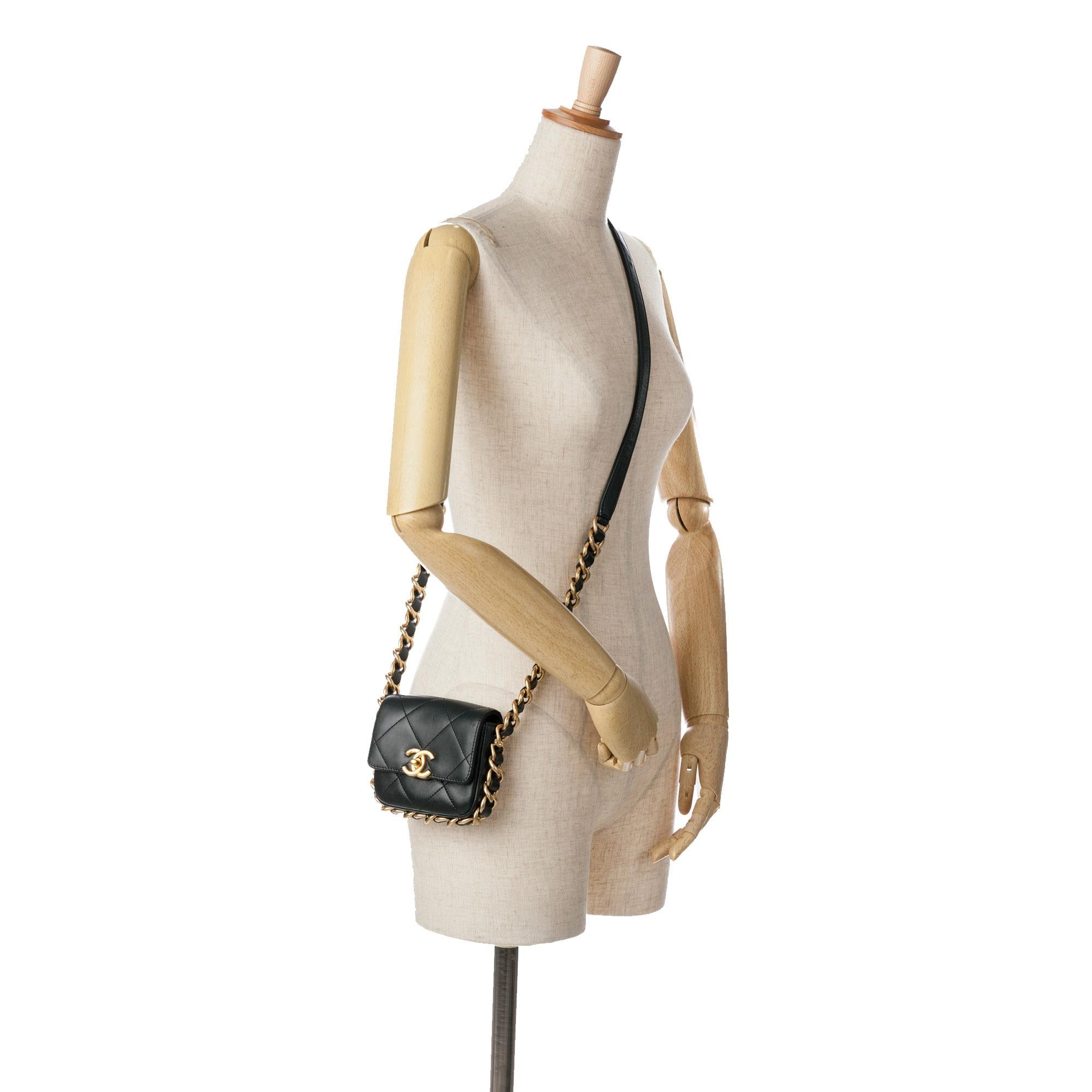 Chanel Mini Quilted Calfskin Framing Chain Flap