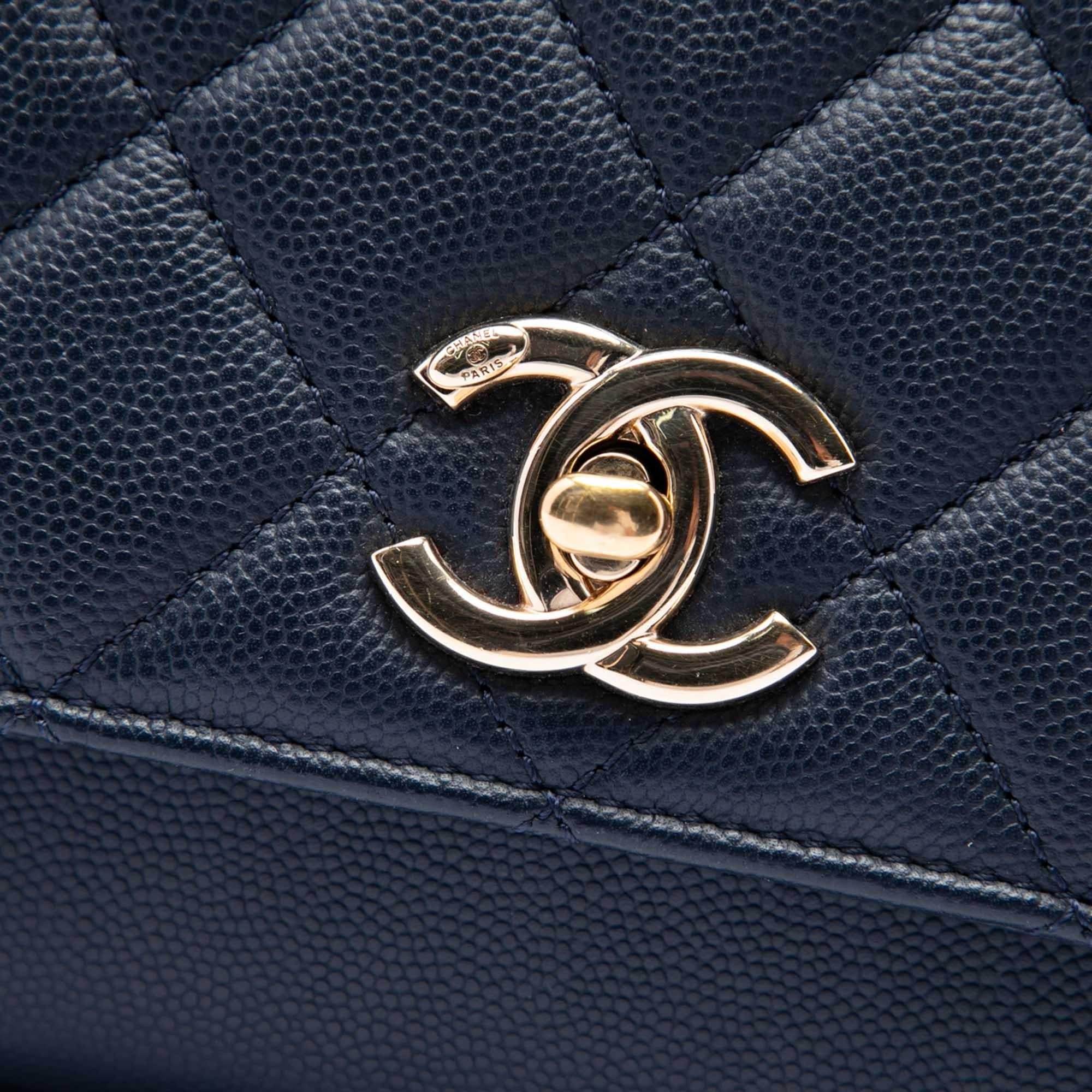 Chanel Mini Quilted Caviar Business Affinity Top Handle Flap