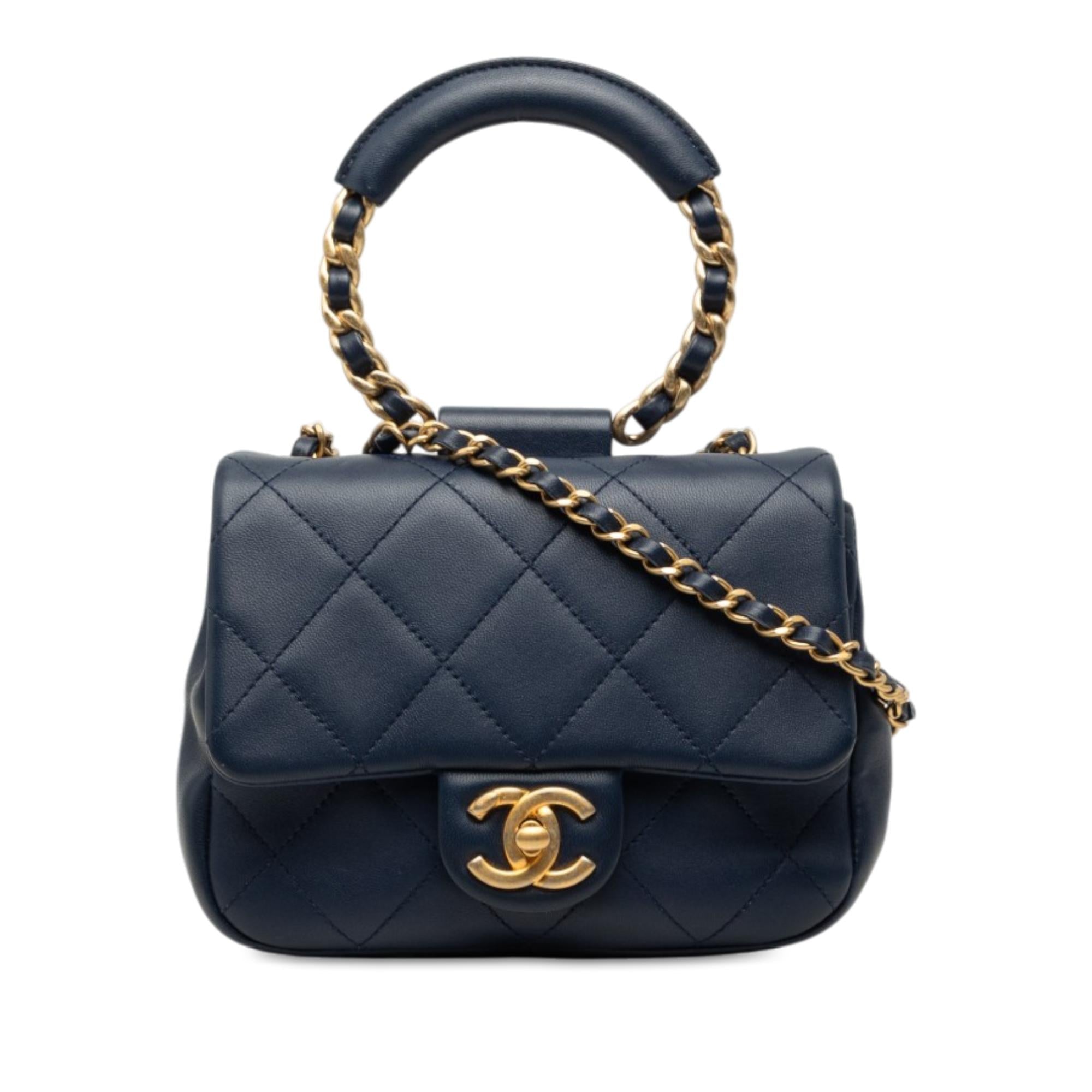 Chanel Mini Quilted Lambskin In The Loop Flap