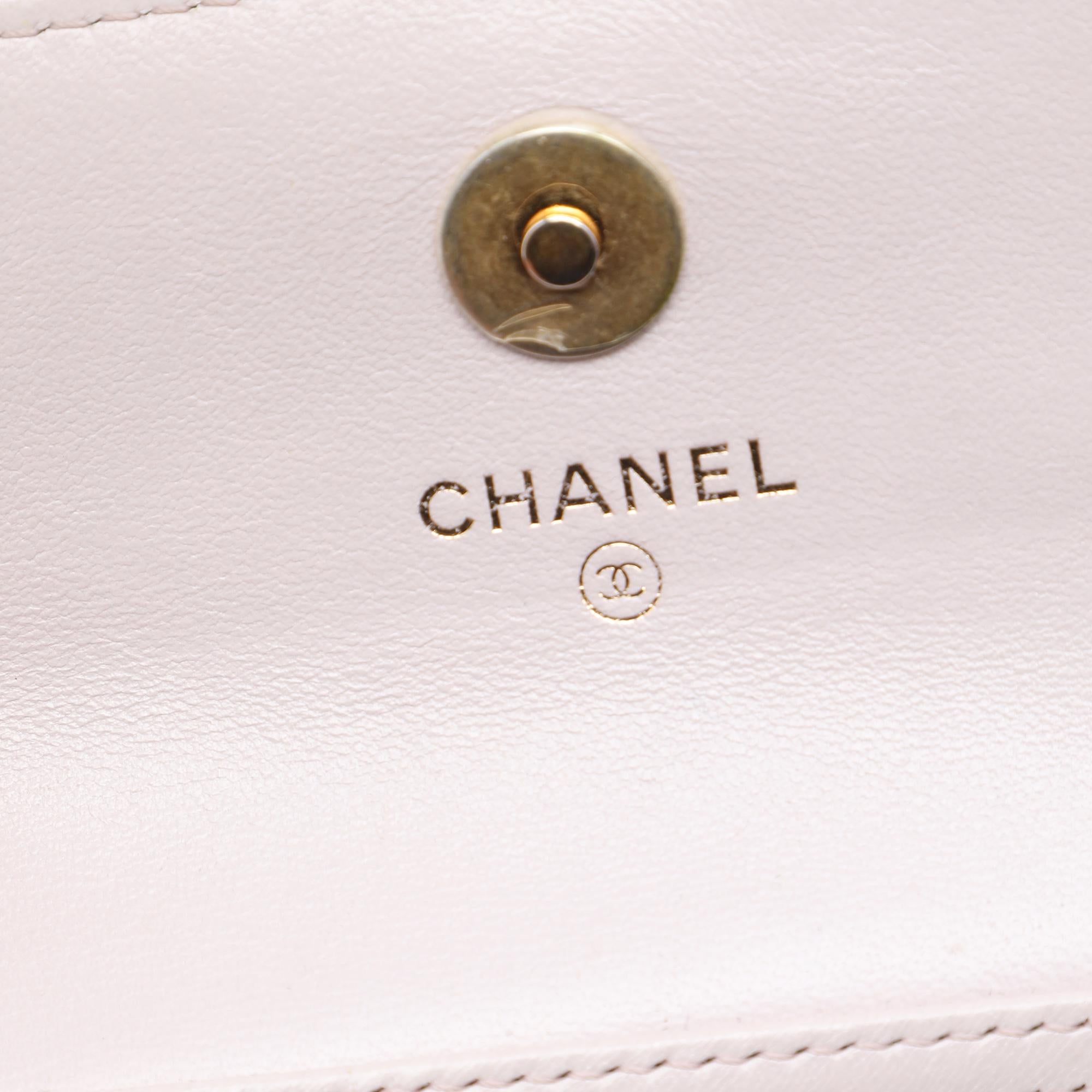 Chanel Mini Quilted Lambskin Pearl Crush Clutch with Chain