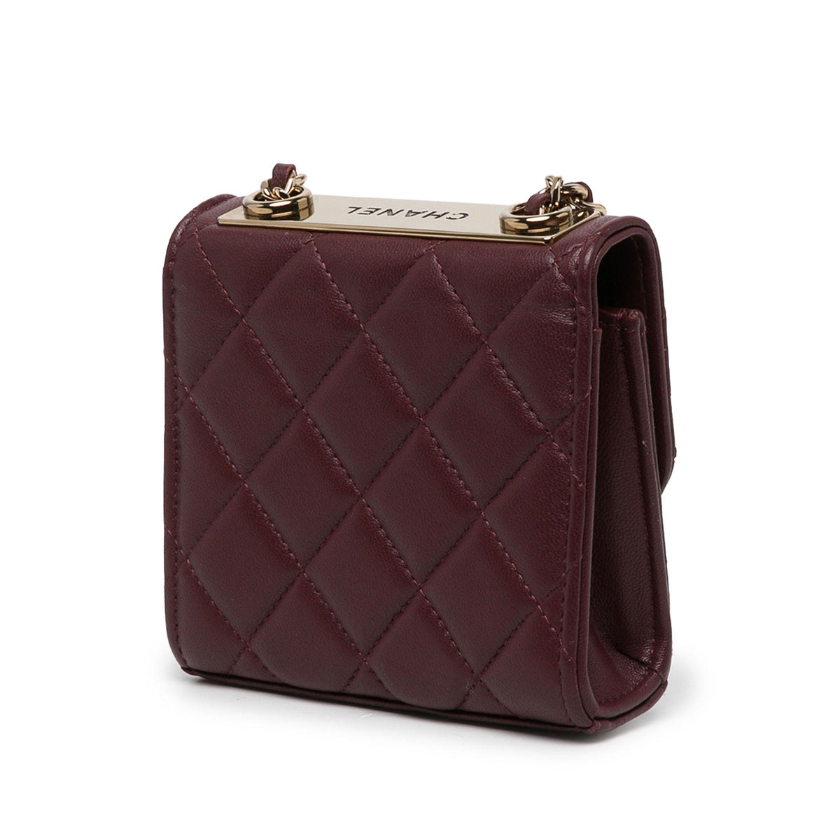 Chanel Mini Quilted Lambskin Trendy CC Clutch With Chain