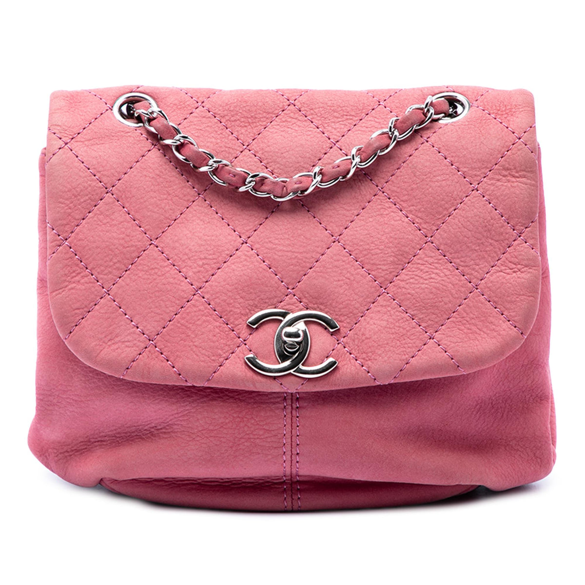 Chanel Mini Quilted Nubuck Trianon Messenger Flap