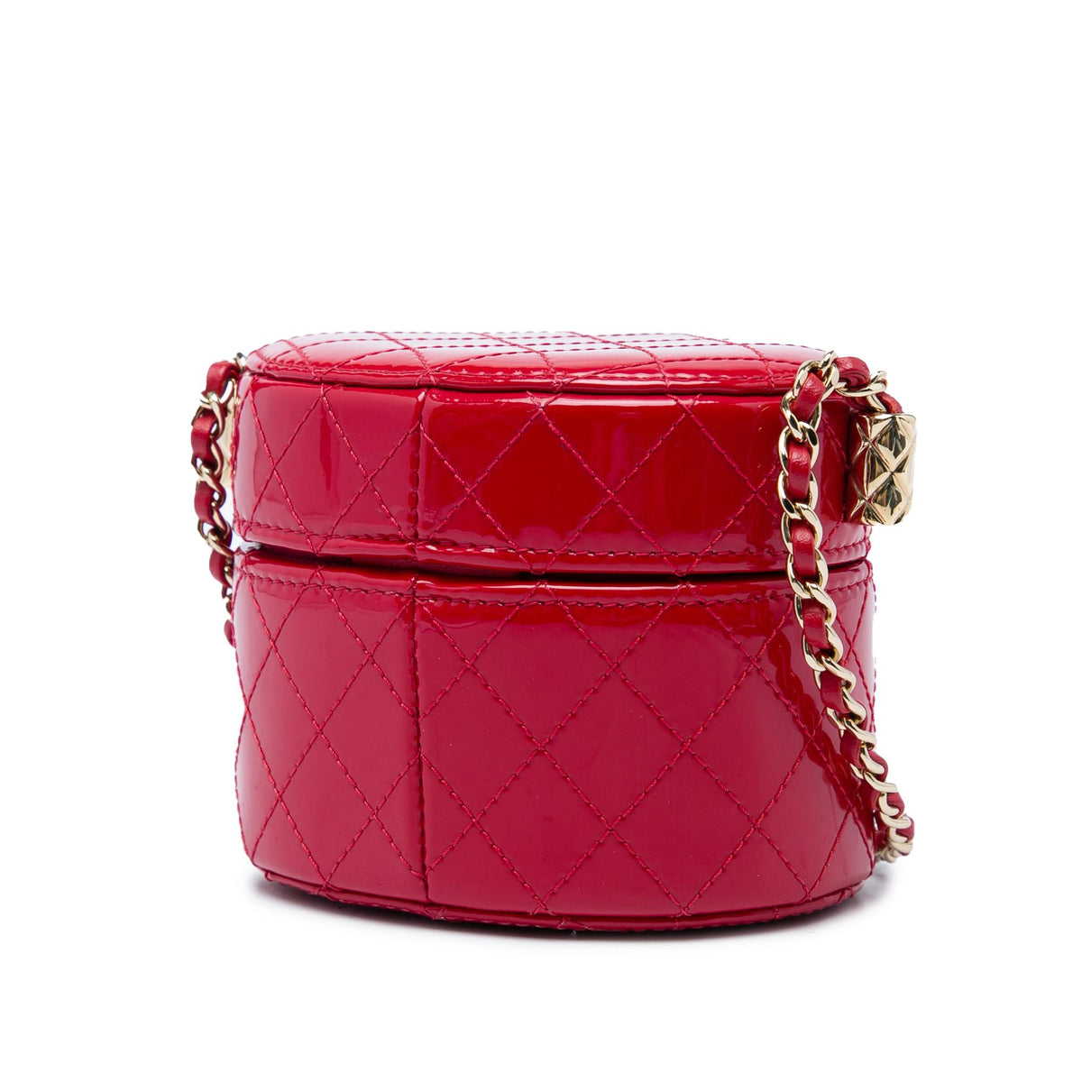 Chanel Mini Quilted Patent CC Allure Vanity Case