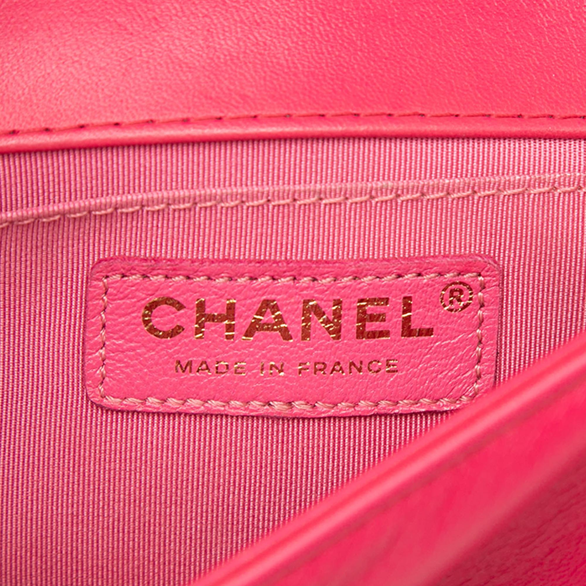 Chanel Mini Quilted Tweed and Lambskin Boy Flap