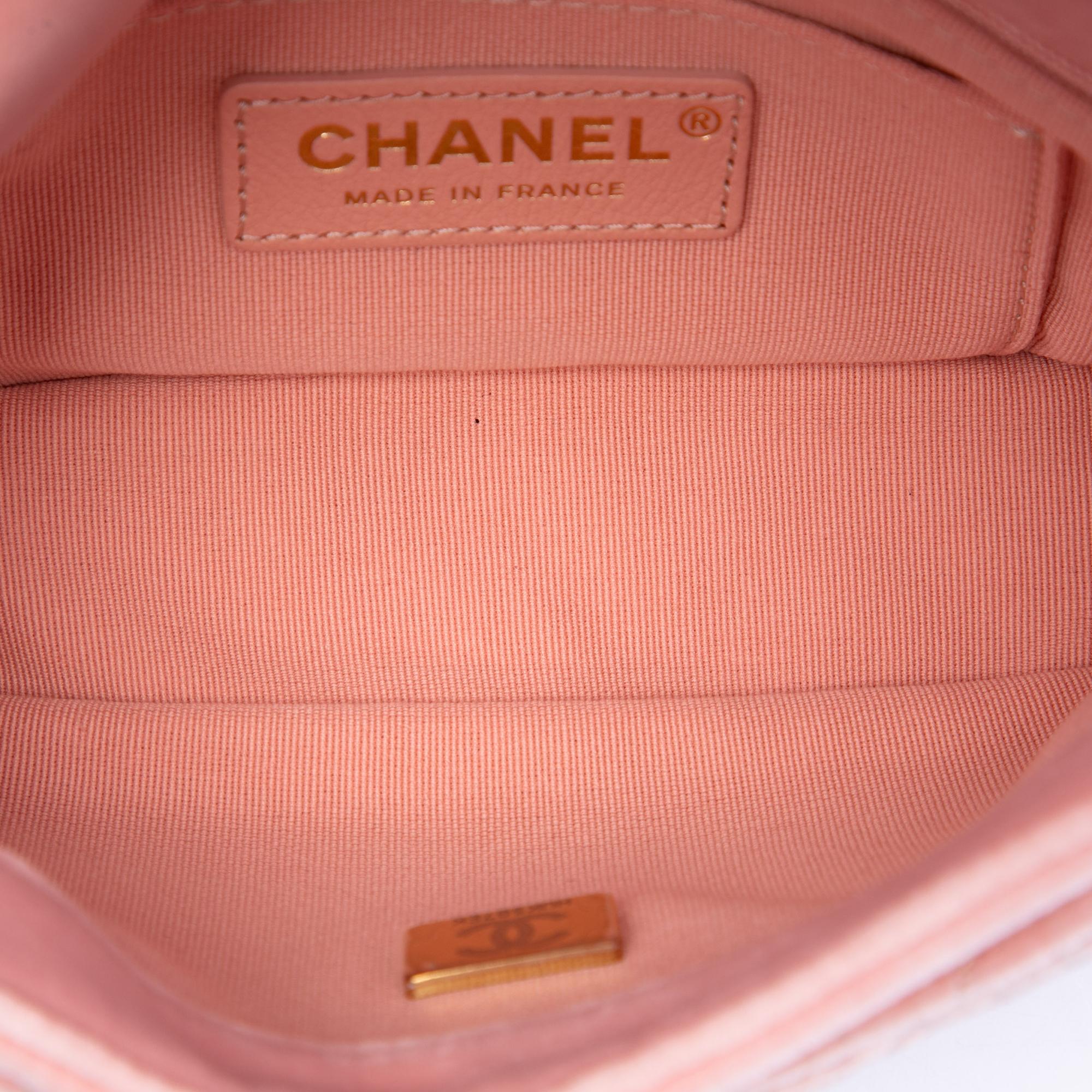 Chanel Mini Quilted Velvet Double Frame Flap