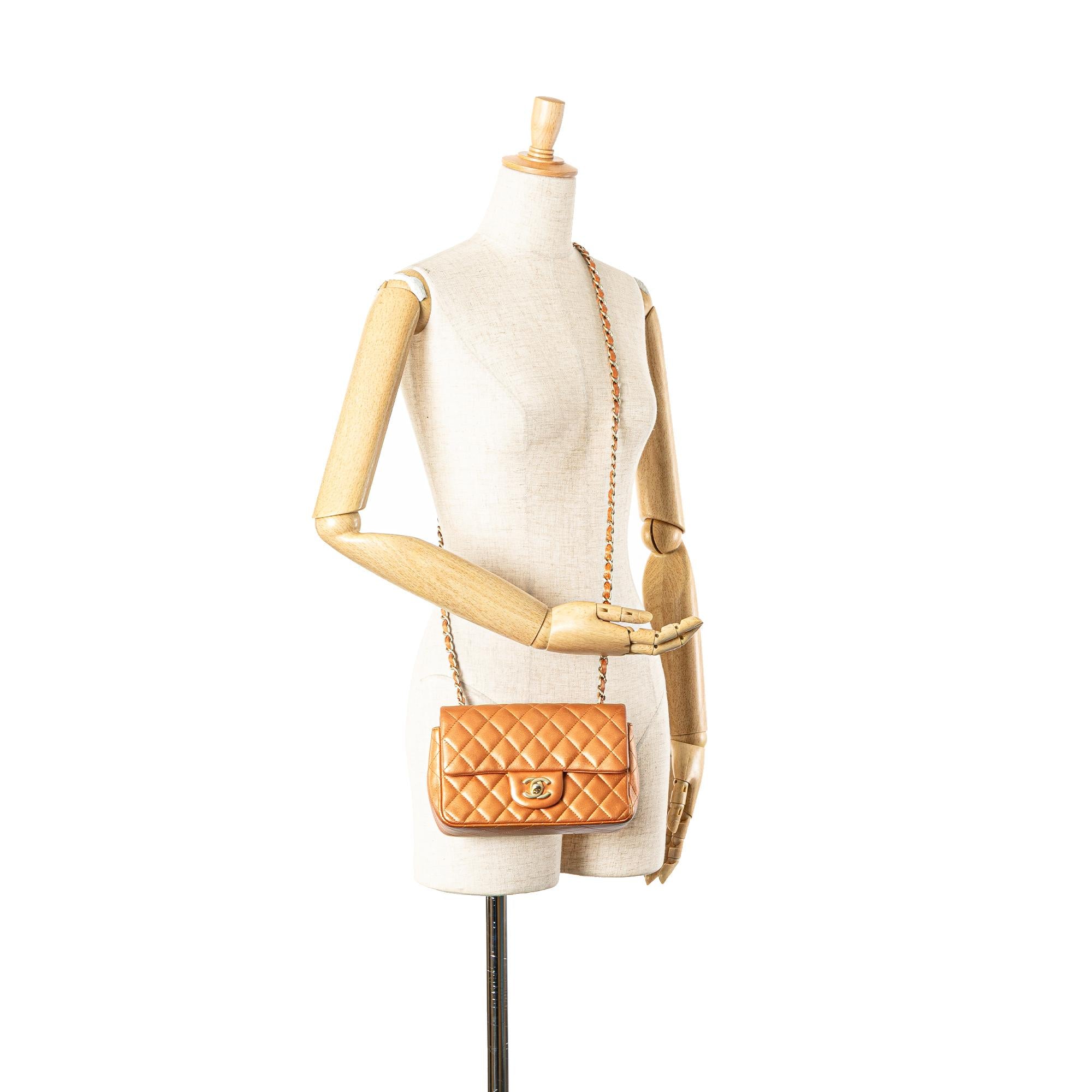 Chanel Mini Rectangular Classic Iridescent Lambskin Single Flap