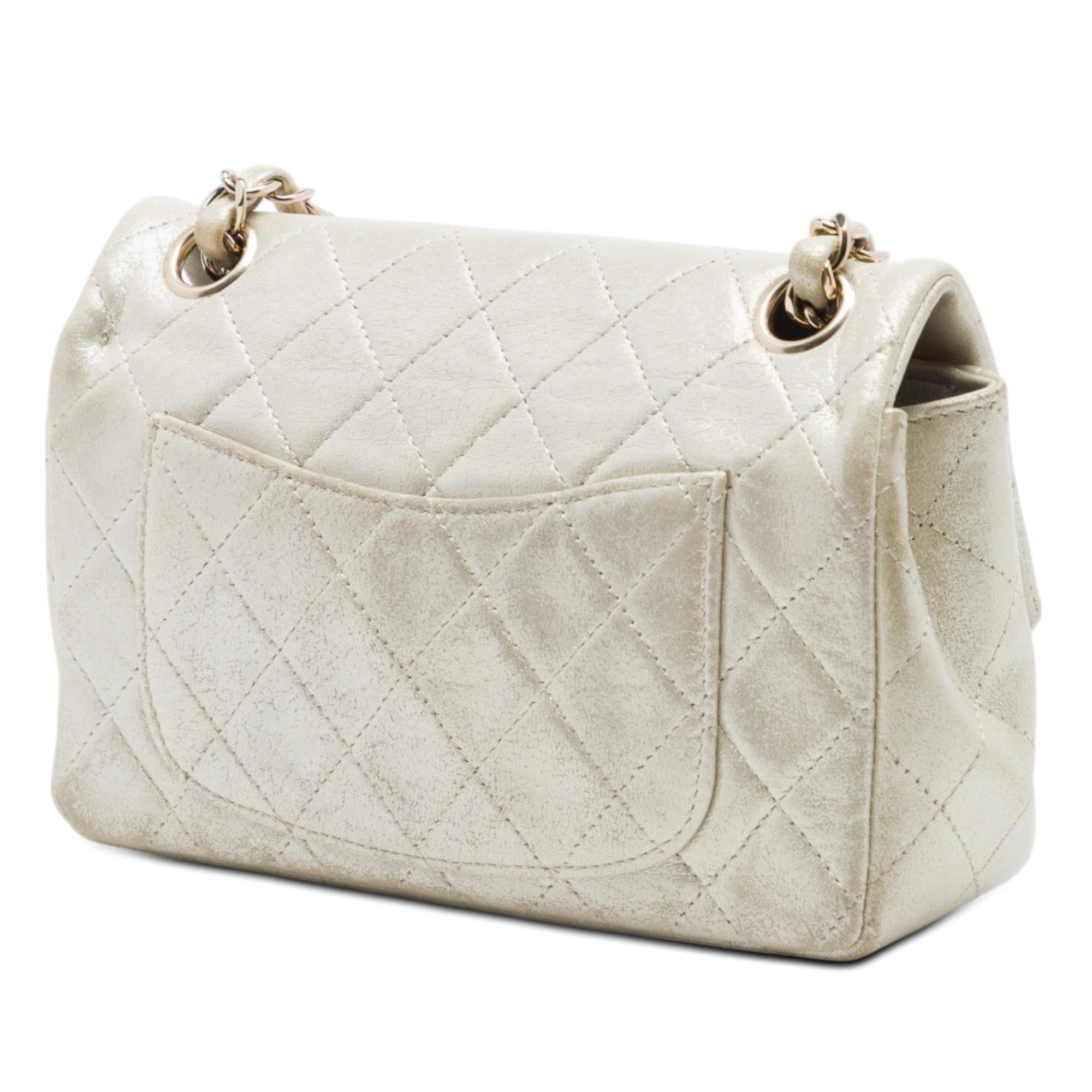 Chanel Mini Rectangular Classic Iridescent Lambskin Single Flap
